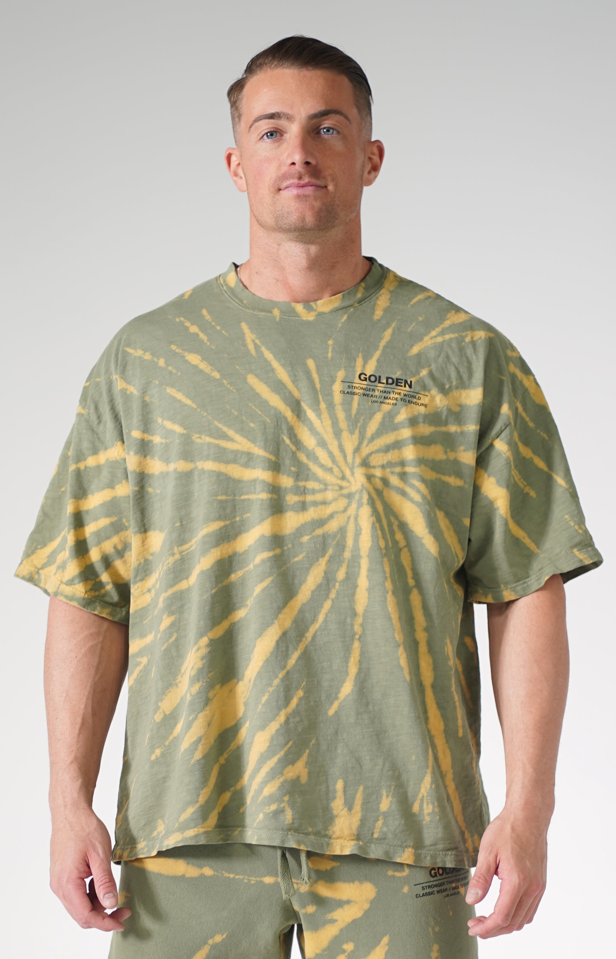 Olive Tie Dye Slub T-Shirt