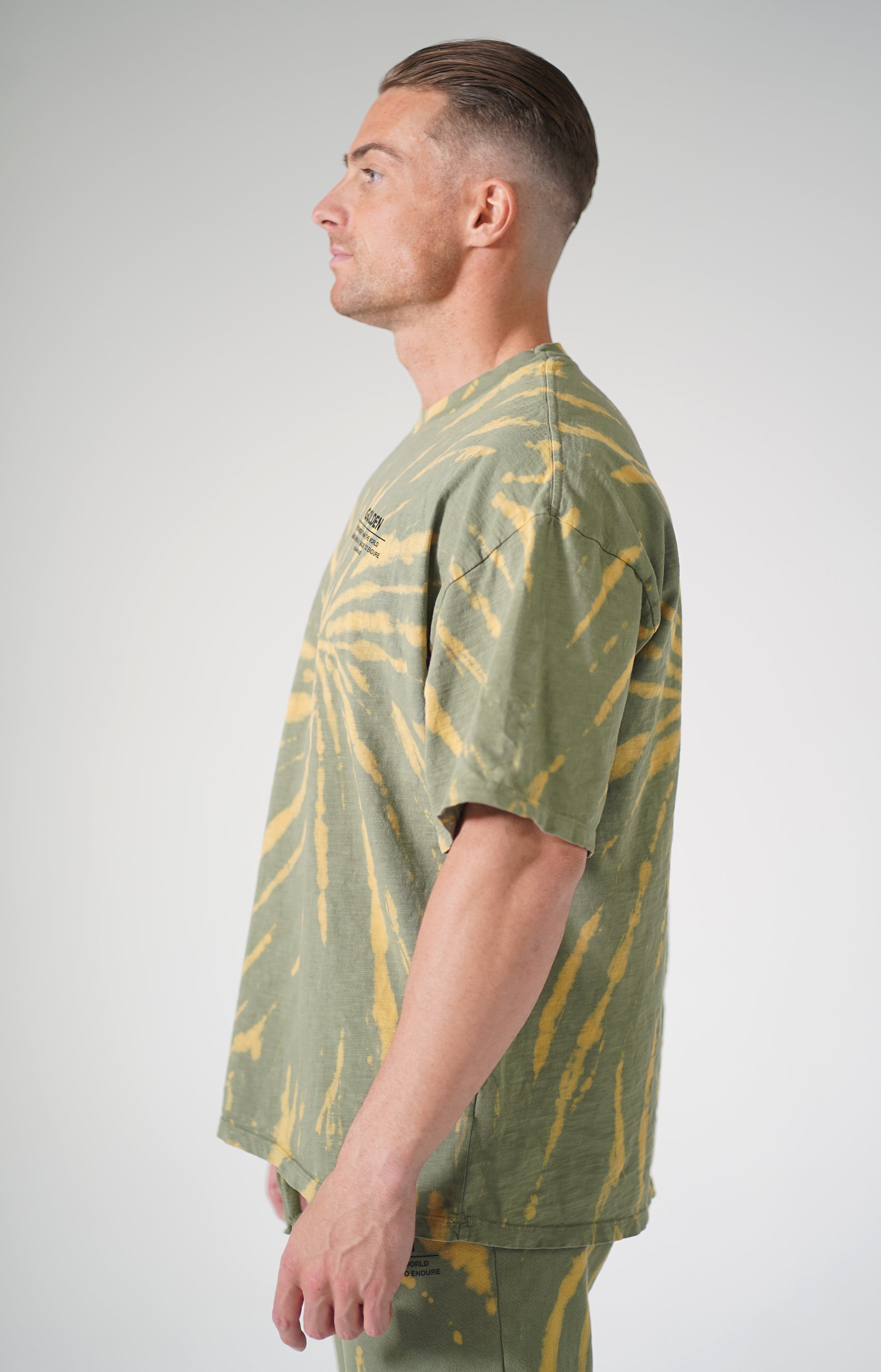 Olive Tie Dye Slub T-Shirt