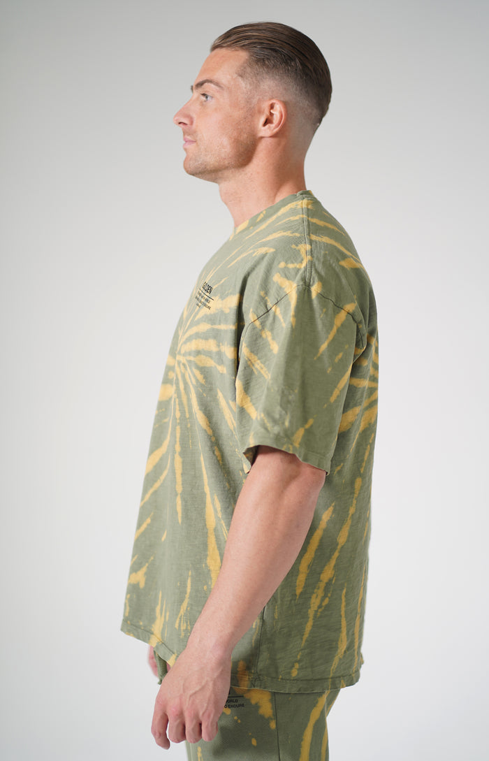 Olive Tie Dye Slub T-Shirt