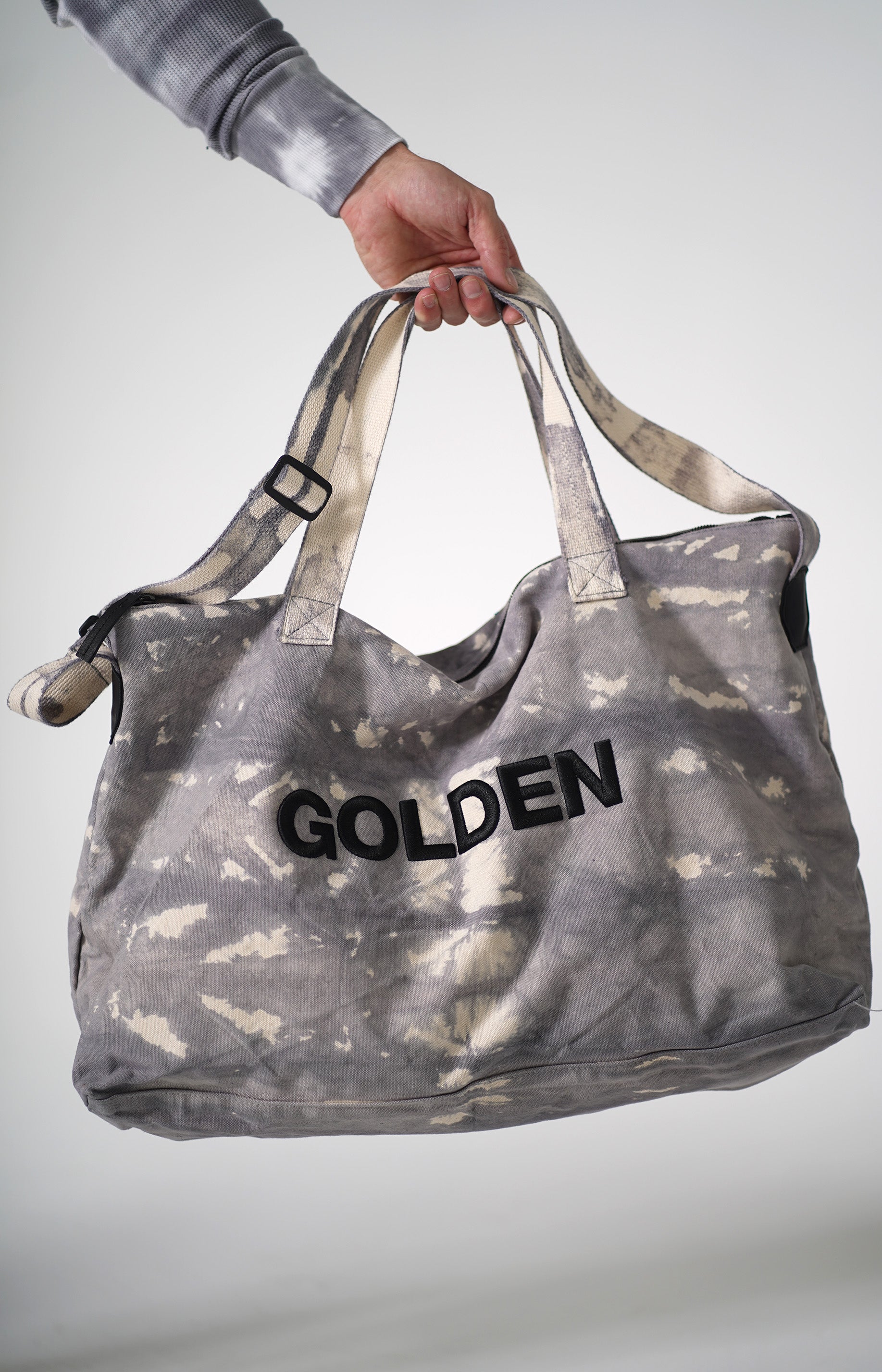 Golden Aesthetics Strip Tie Dye Gym Bag