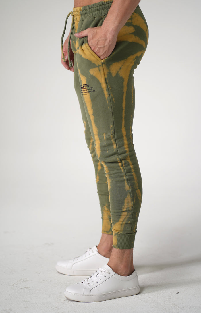 Olive Tie Dye Track Pants