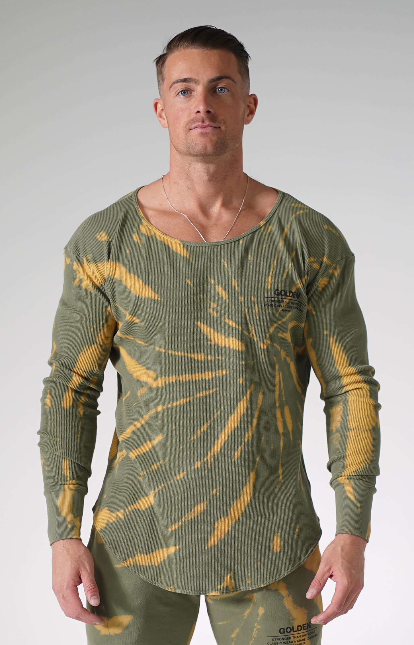 Olive Tie Dye Golden Thermal