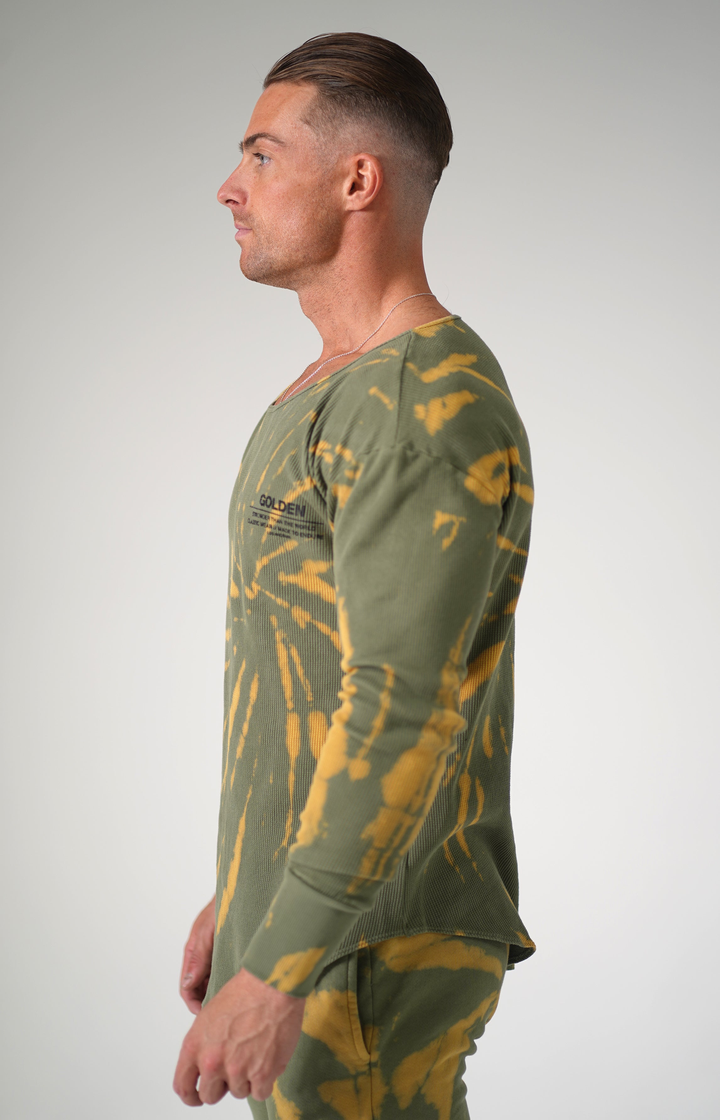 Olive Tie Dye Golden Thermal