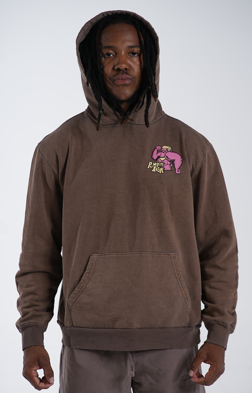 Cocoa Brown Retro Hoodie
