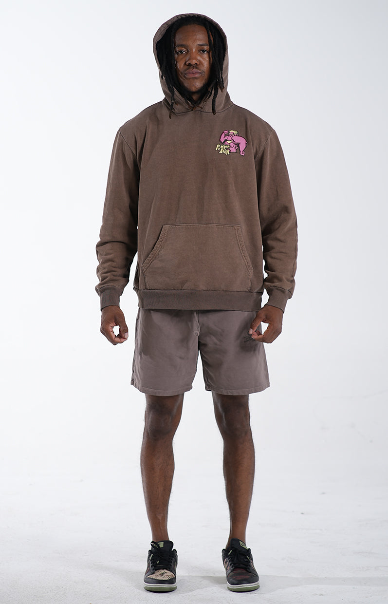 Cocoa Brown Retro Hoodie