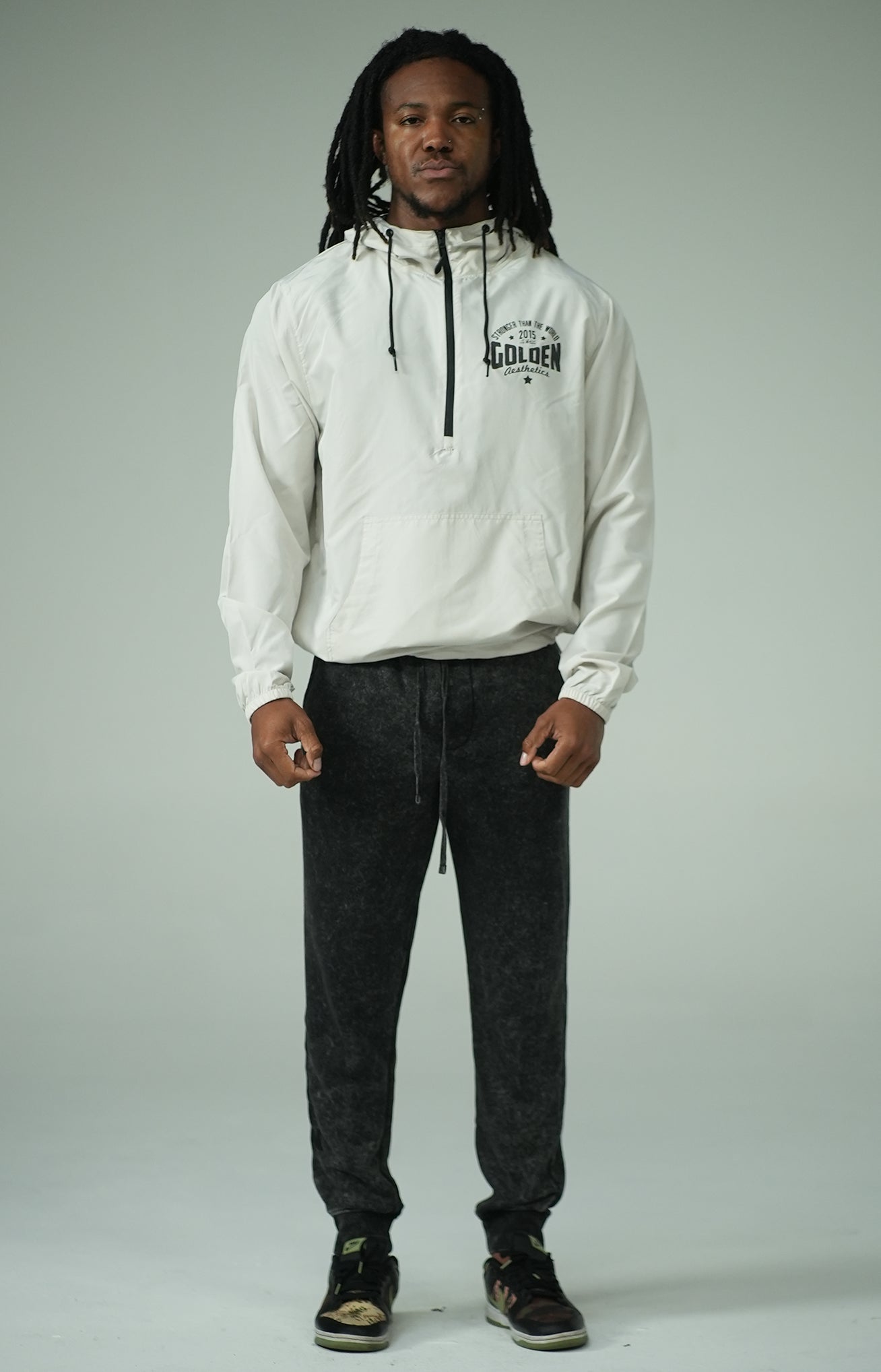 White Windbreaker