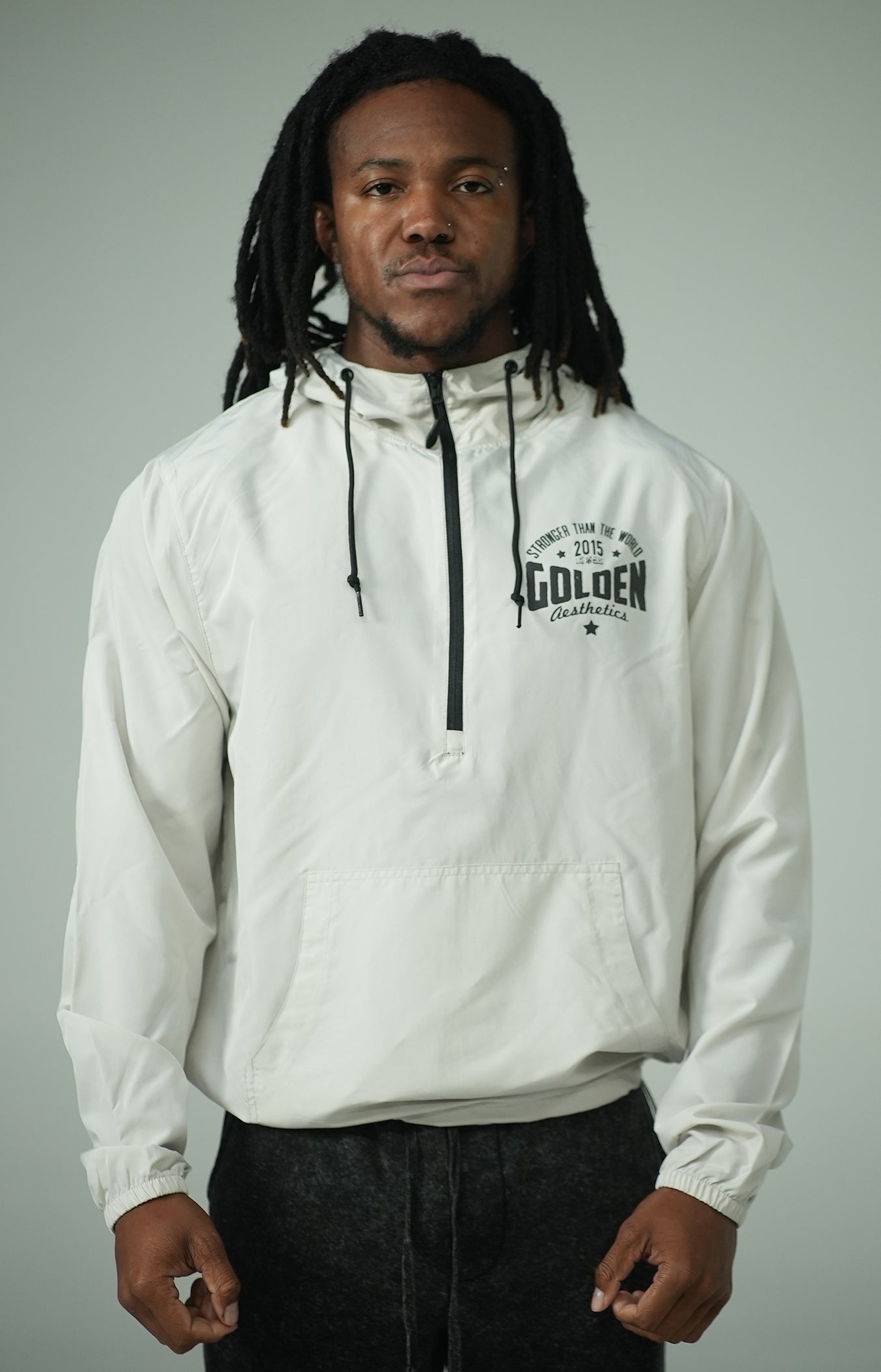 White Windbreaker