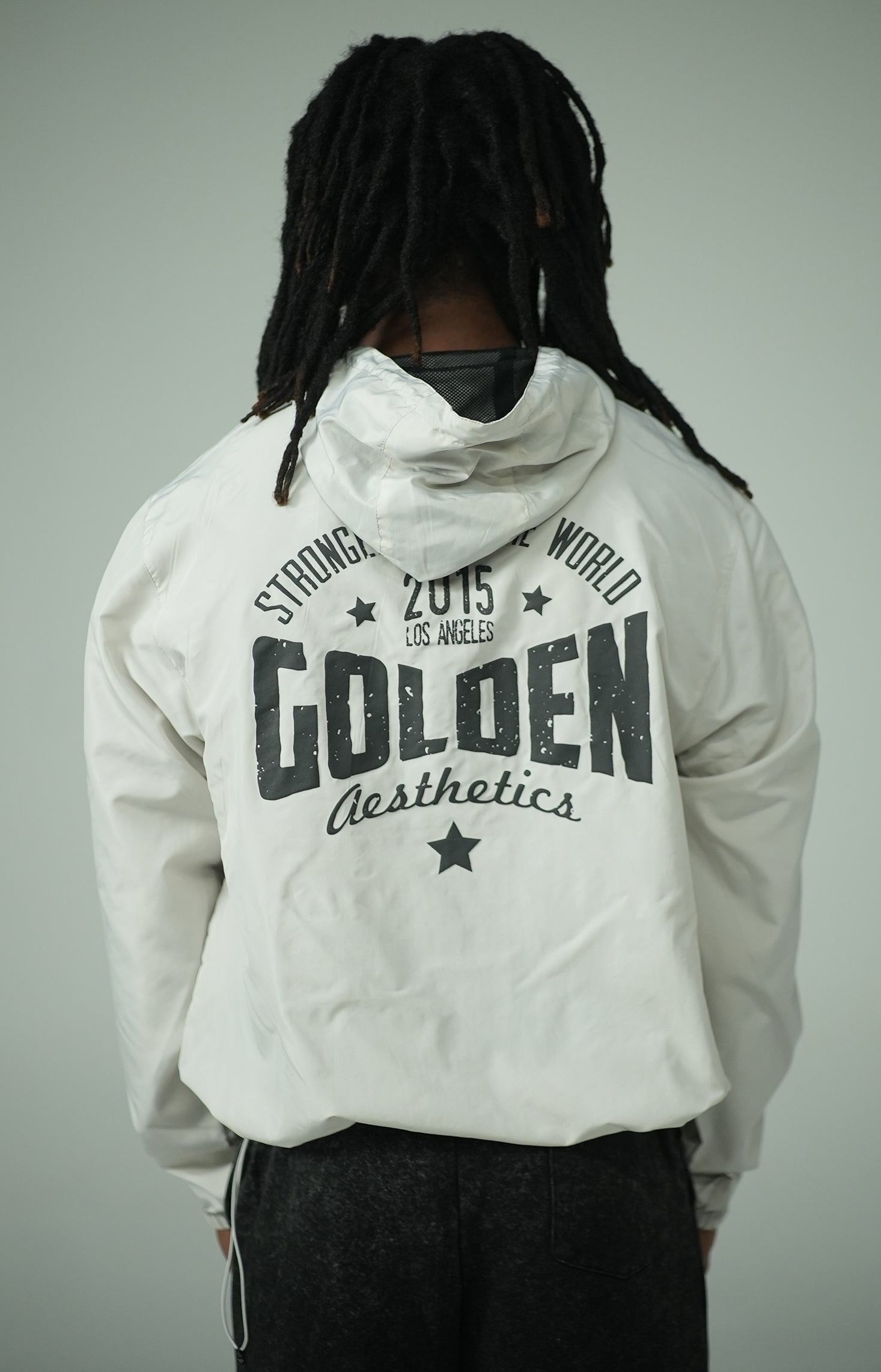 White Windbreaker