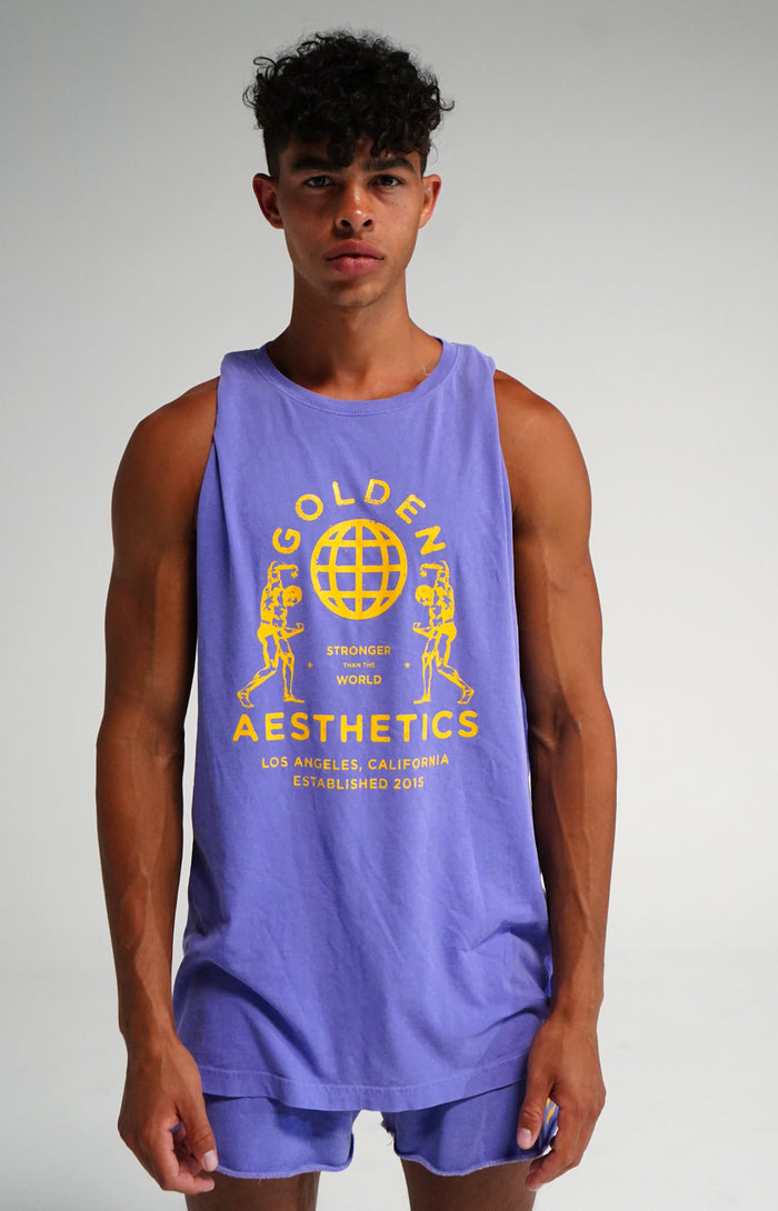 Oversized Faded Purple Muscle Tank