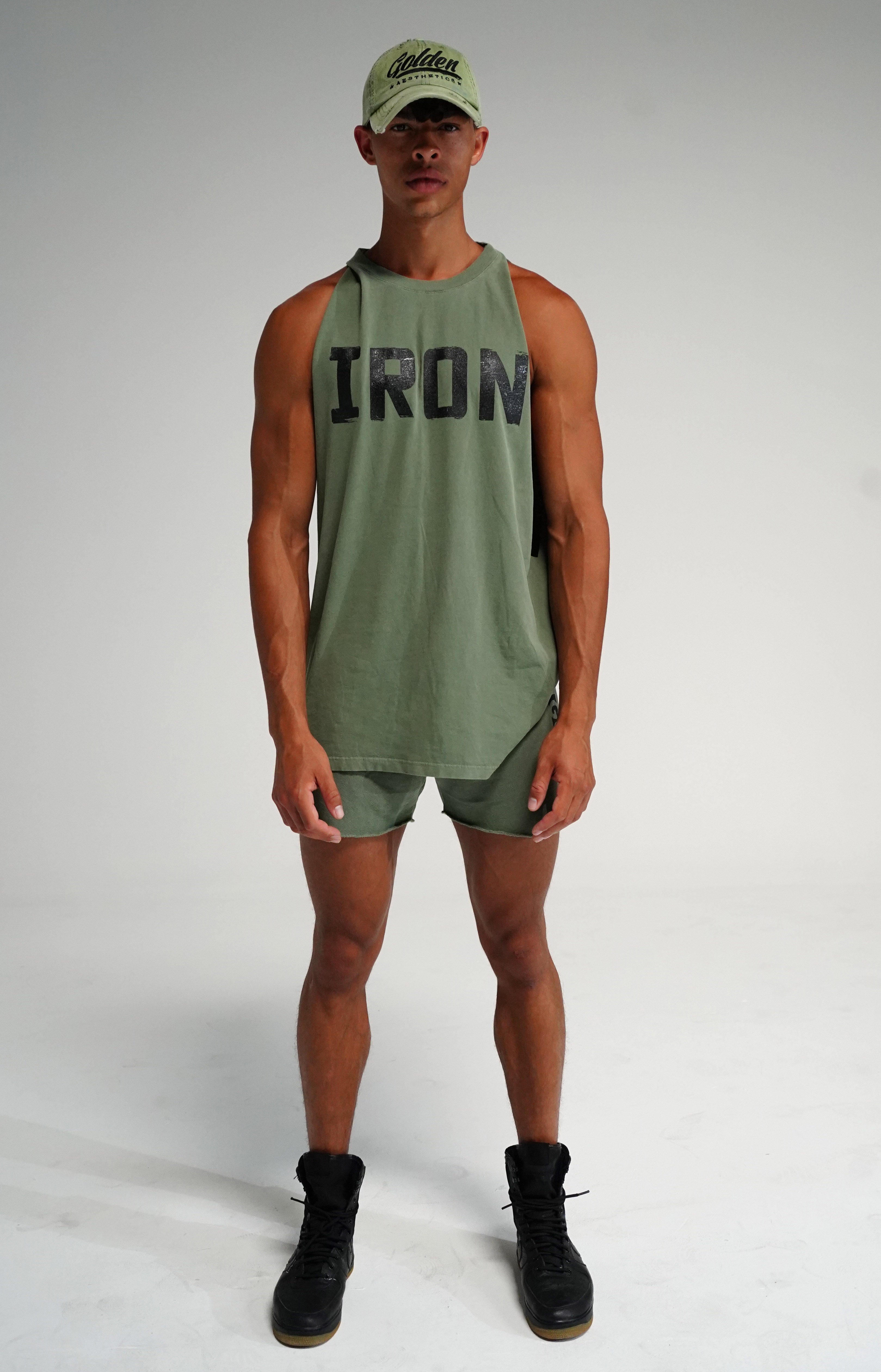 Oversized Faded Army Muscle Tank