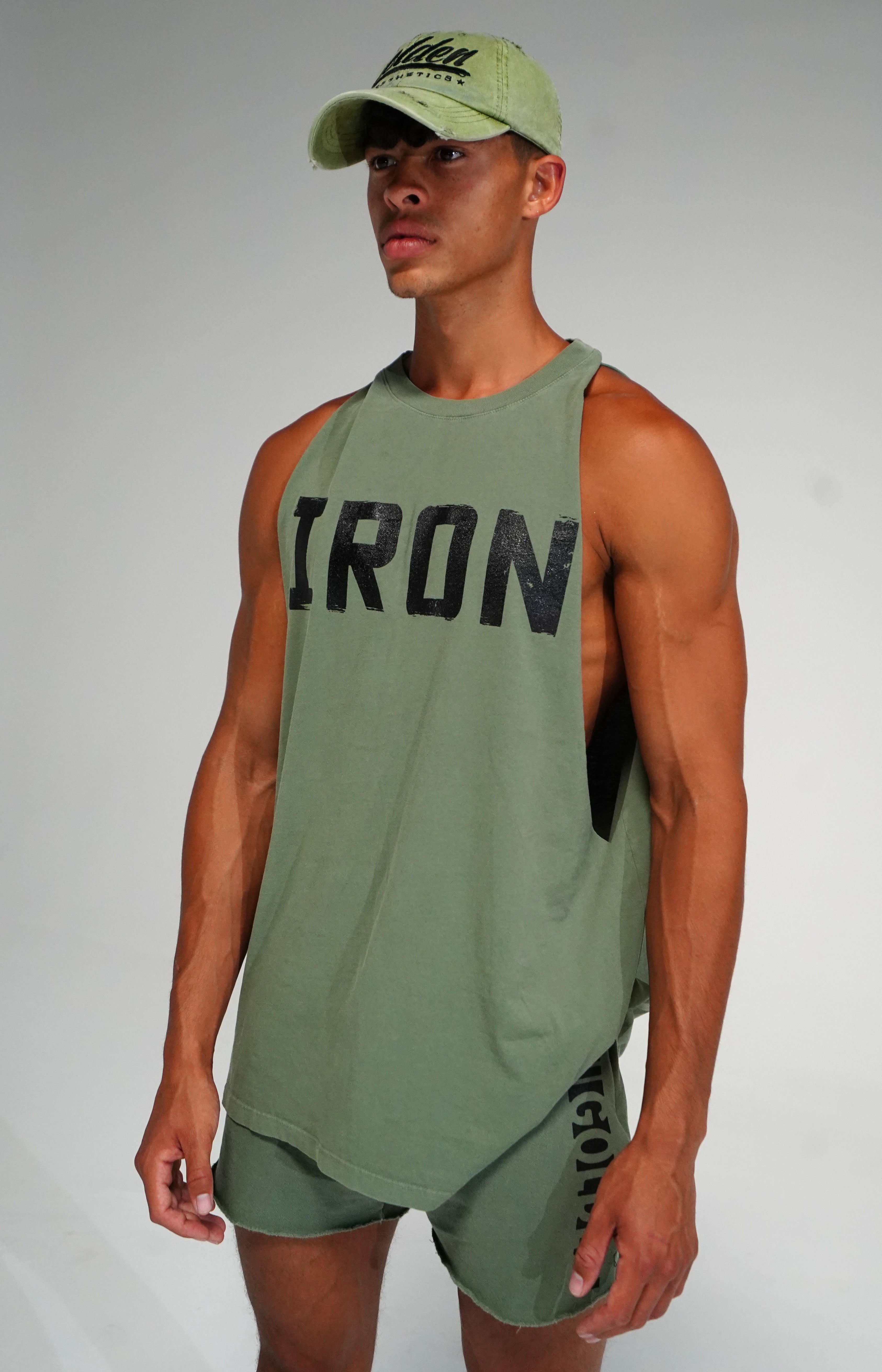 Oversized Faded Army Muscle Tank