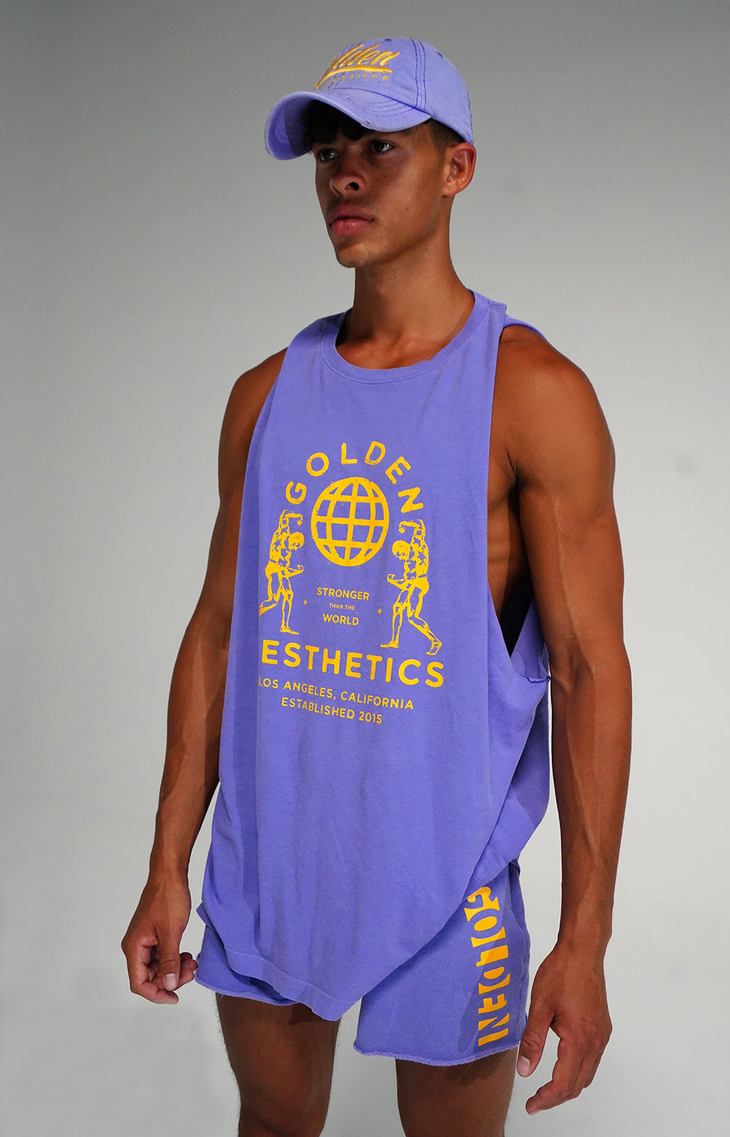 Oversized Faded Purple Muscle Tank