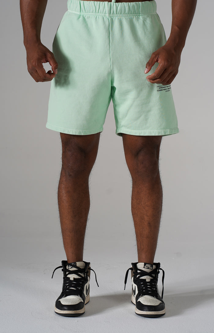 Mint Ash Golden Aesthetics Shorts