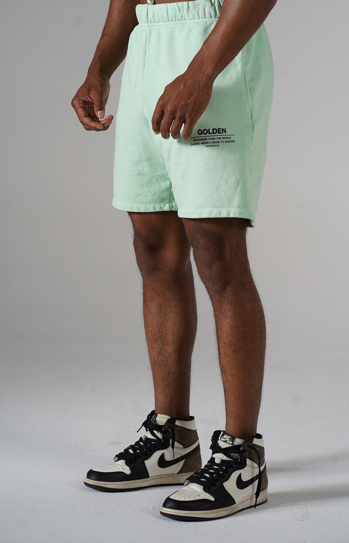 Mint Ash Golden Aesthetics Shorts