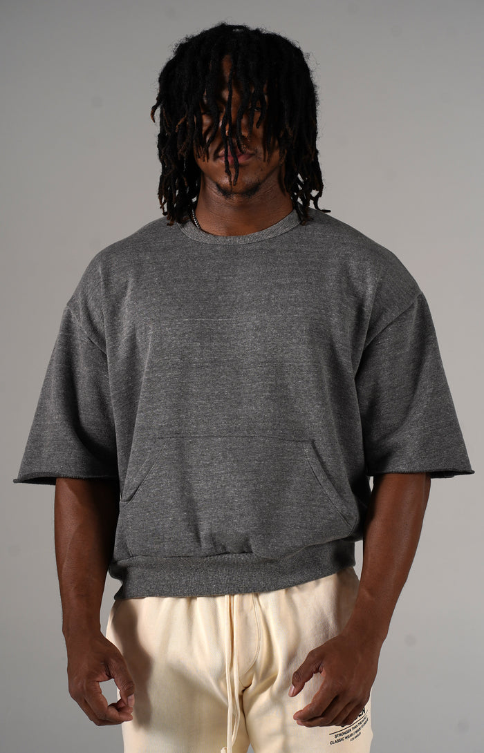 Heather Grey Golden Aesthetics Sweater