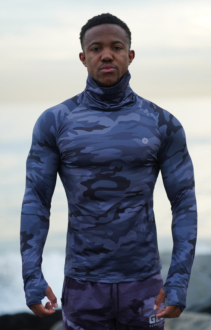 Camo Running Turtleneck