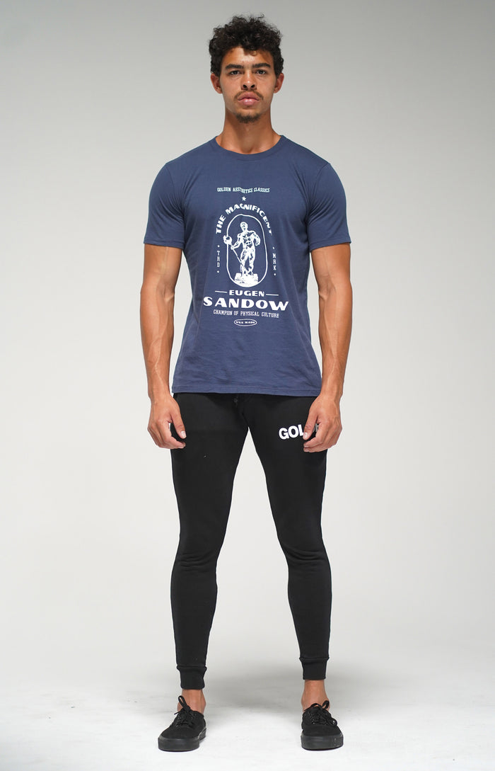 Navy Eugen Sandow T-Shirt