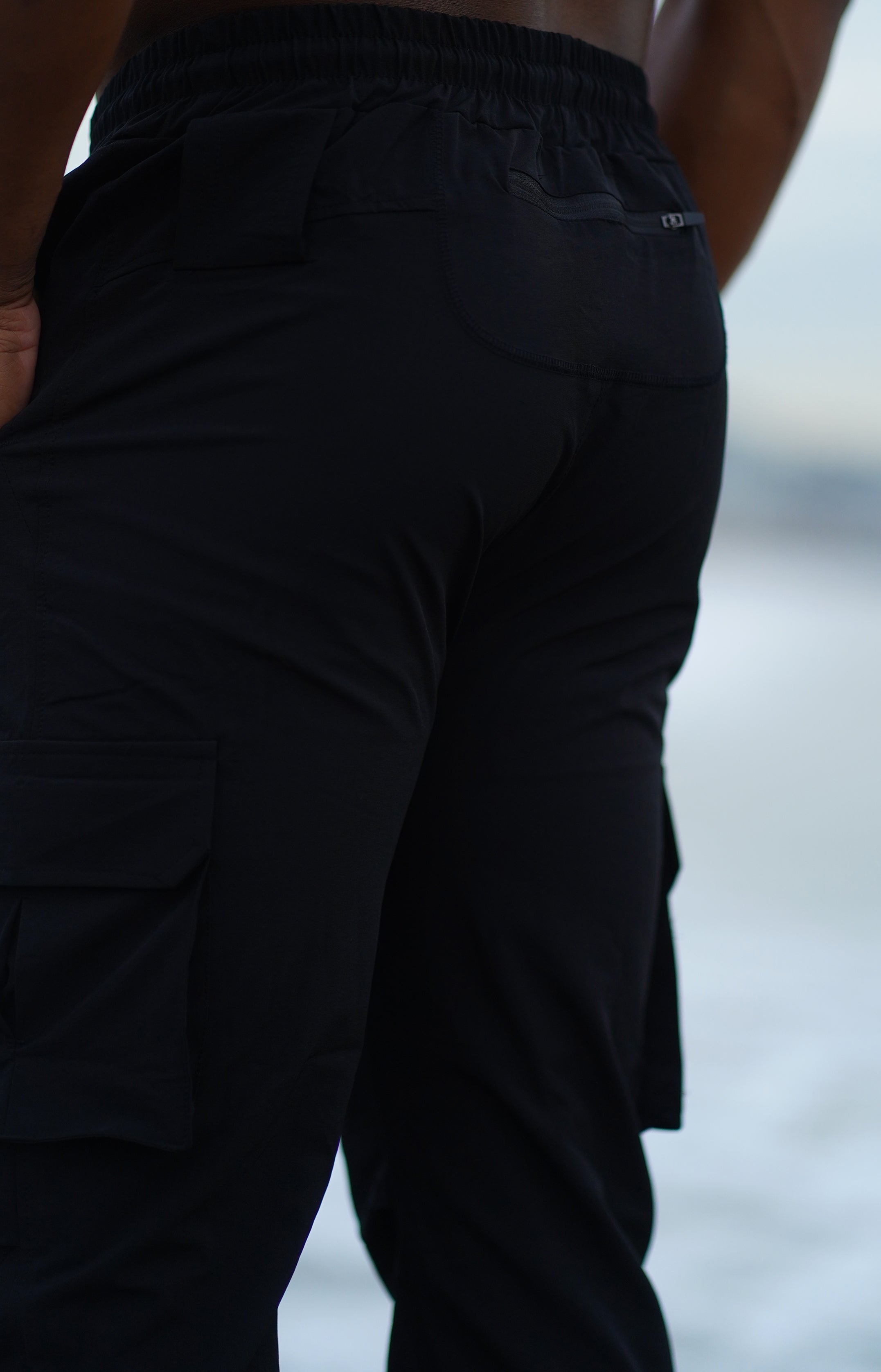 Black Cargo Joggers