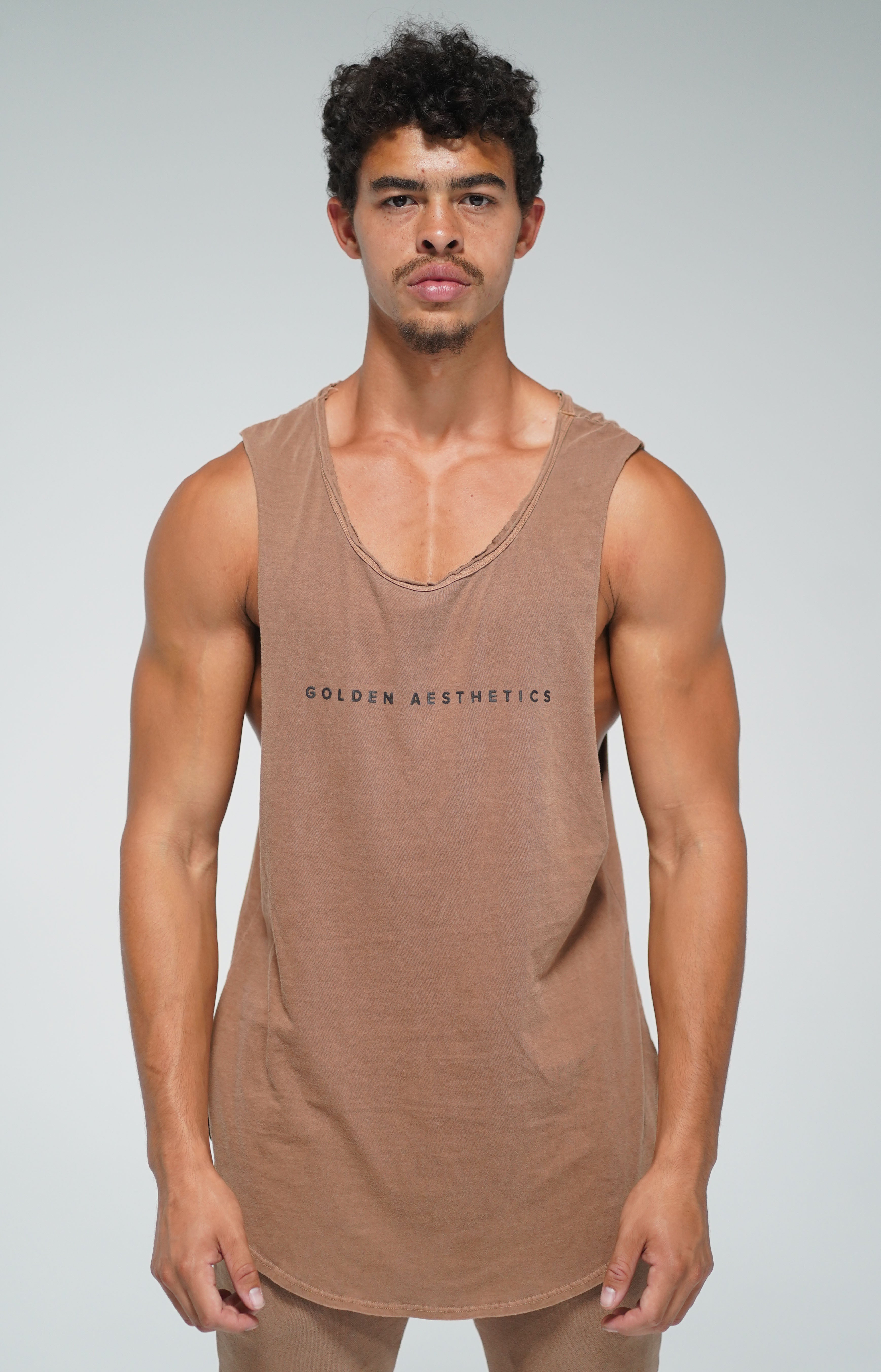 Vintage Brown GA Muscle Tank