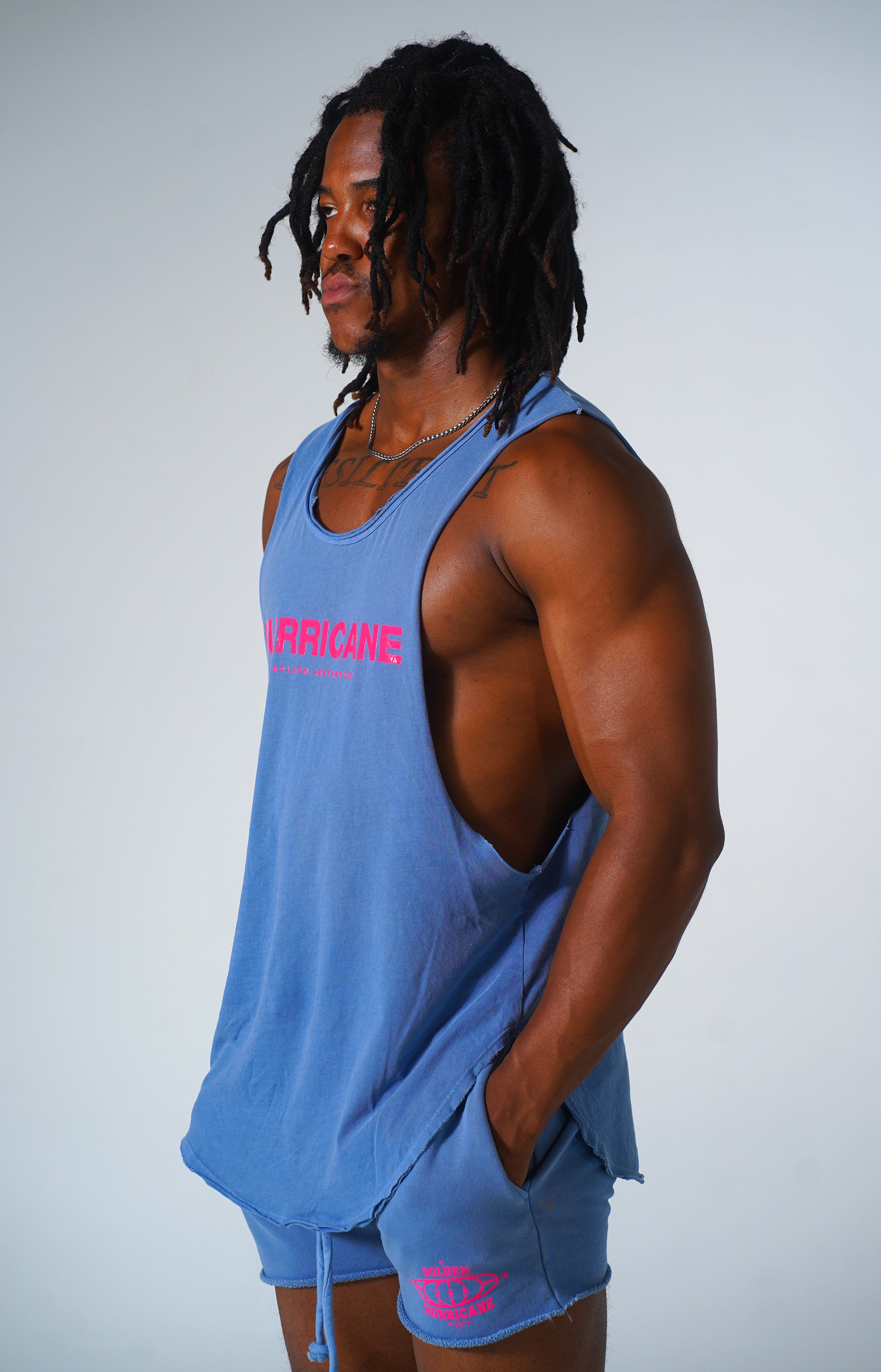 Vintage Navy Hurricane Muscle Tank