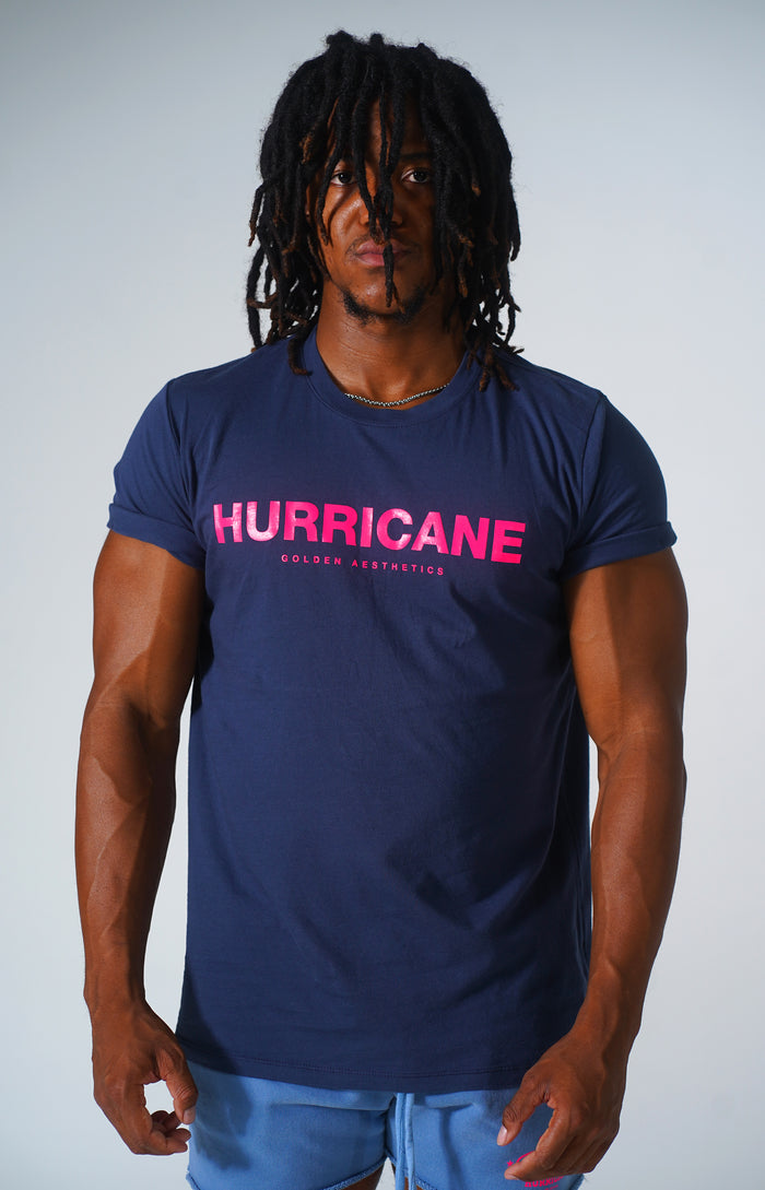 Navy Hurricane Rolled Sleeve T-Shirt