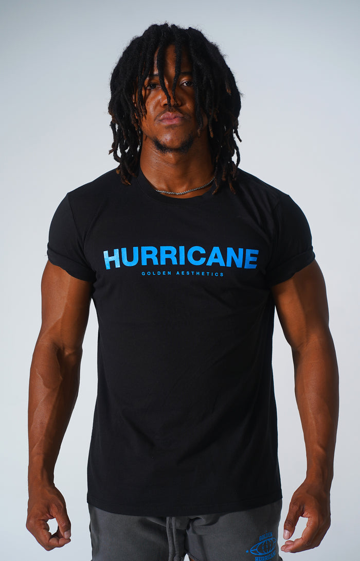 Black Hurricane Rolled Sleeve T-Shirt
