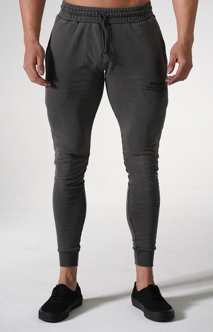 Black Pigment Golden Joggers