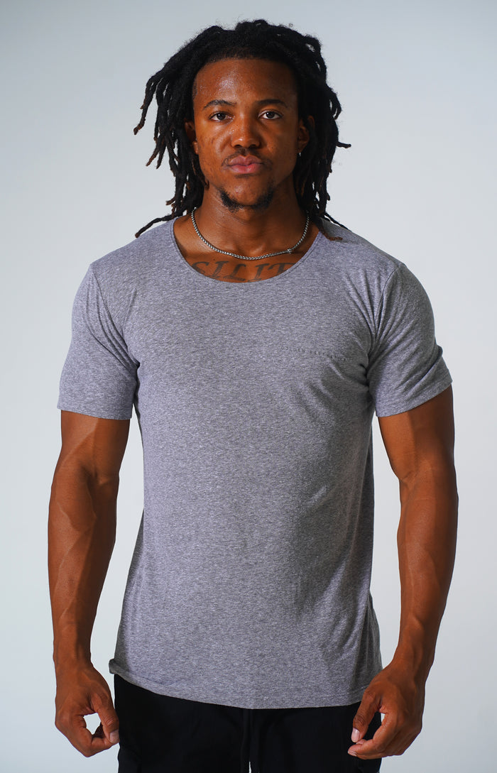 Men's Heather Grey Scoop Neck T-Shirt