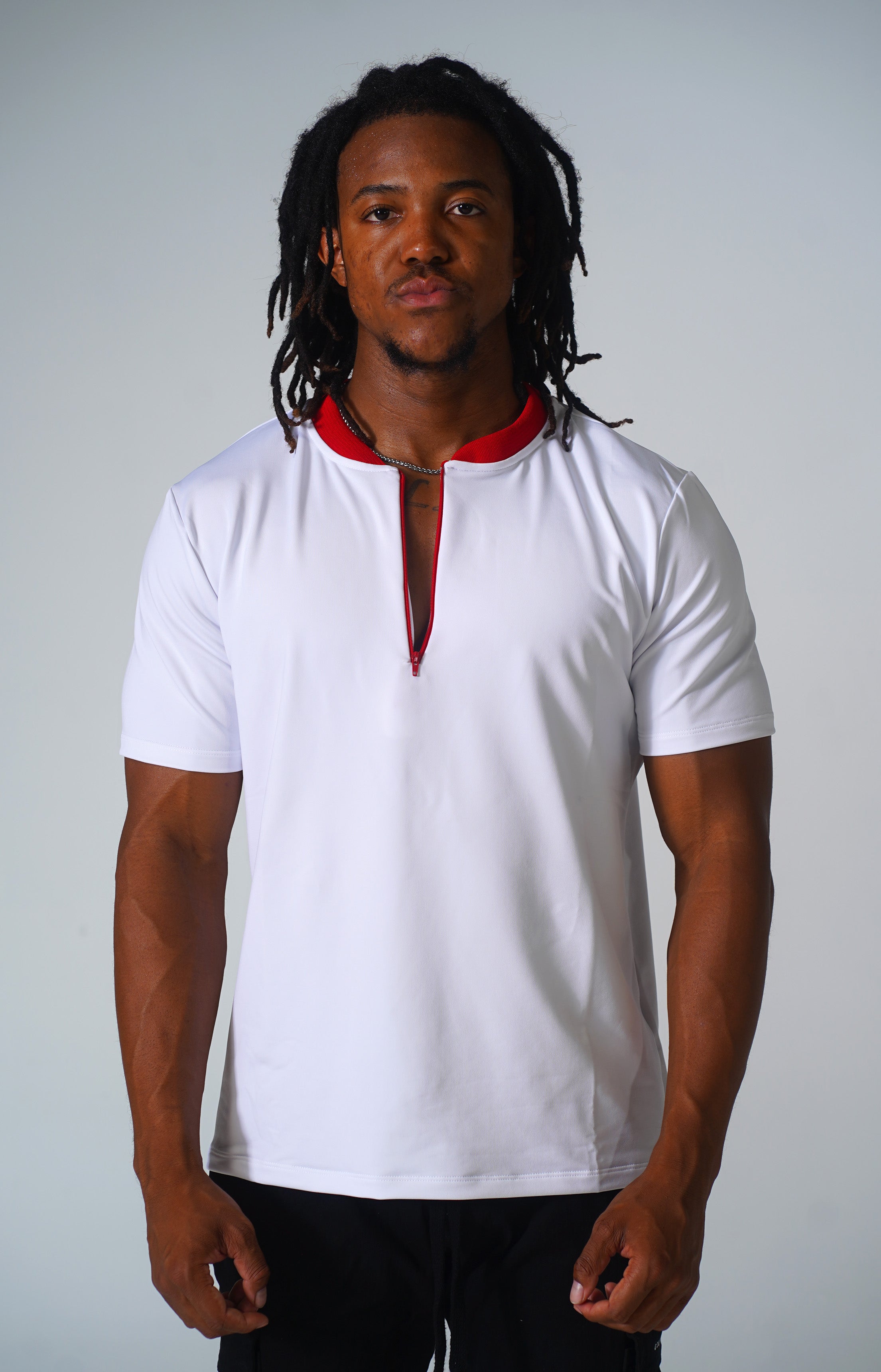 Mesh Athletic Fitted Polo - Ivory