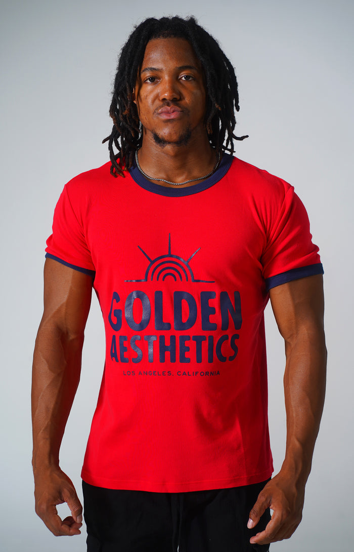 Red/ Navy Ringer T-Shirt