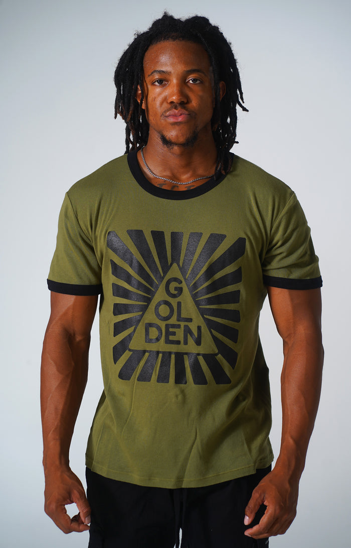Army Green / Black Infinity Ringer T-Shirt