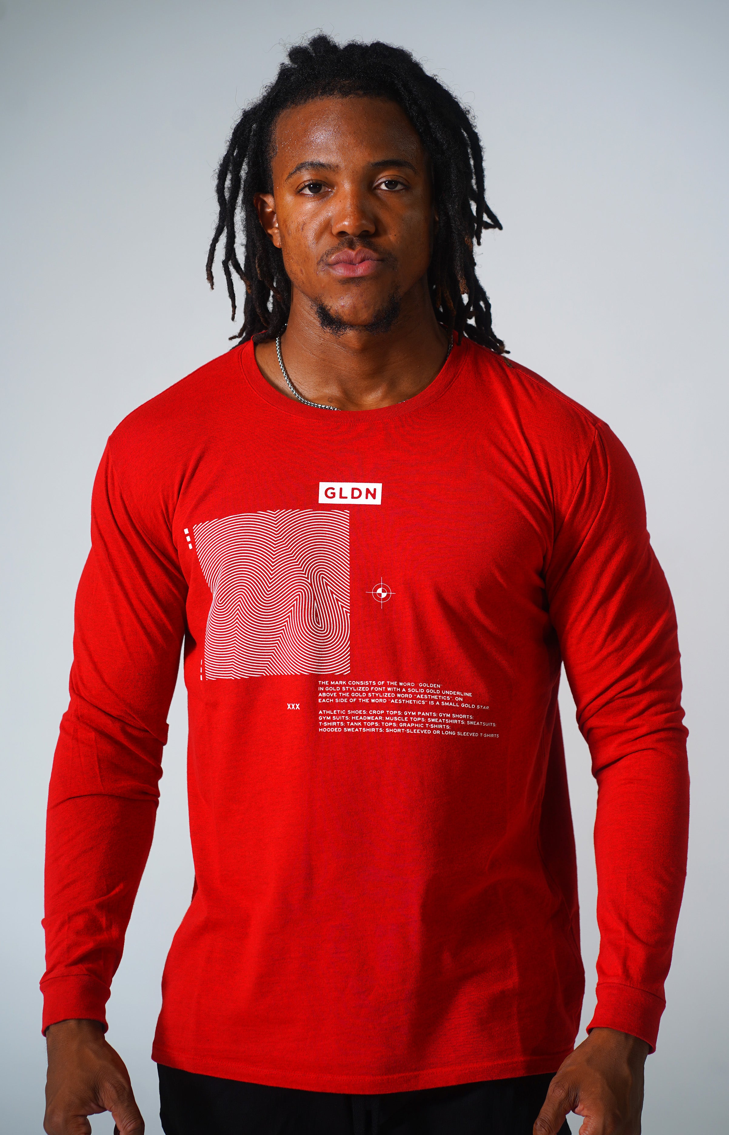 Red GLDN Athletic Heather Long Sleeve