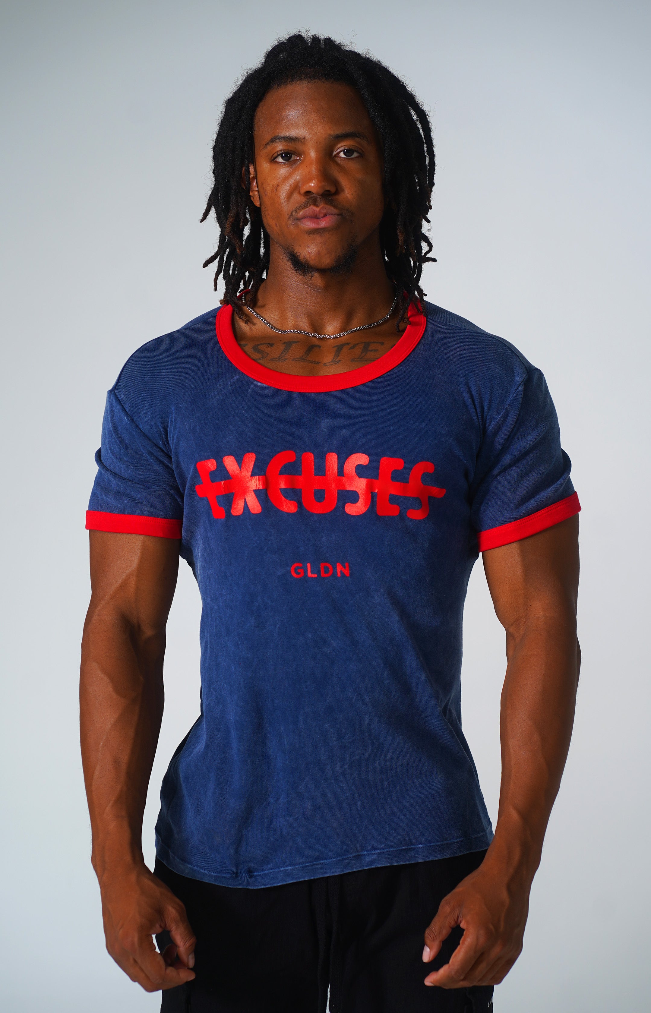 Navy / Red No Excuses Ringer T-Shirt