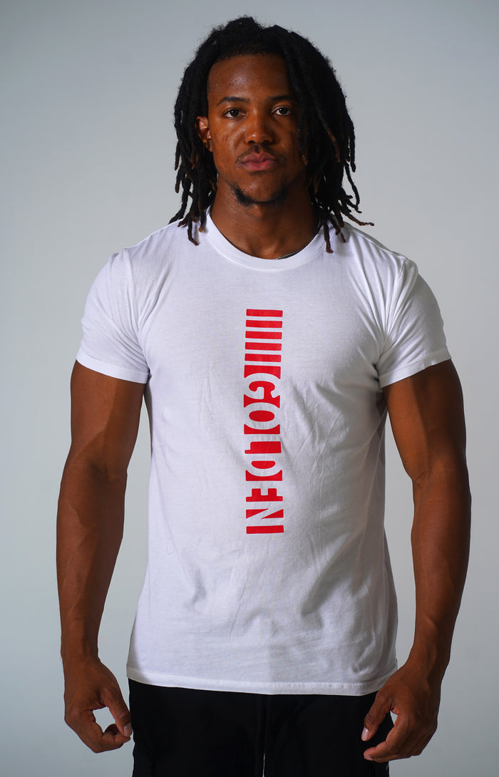 White Golden Stripe T-Shirt
