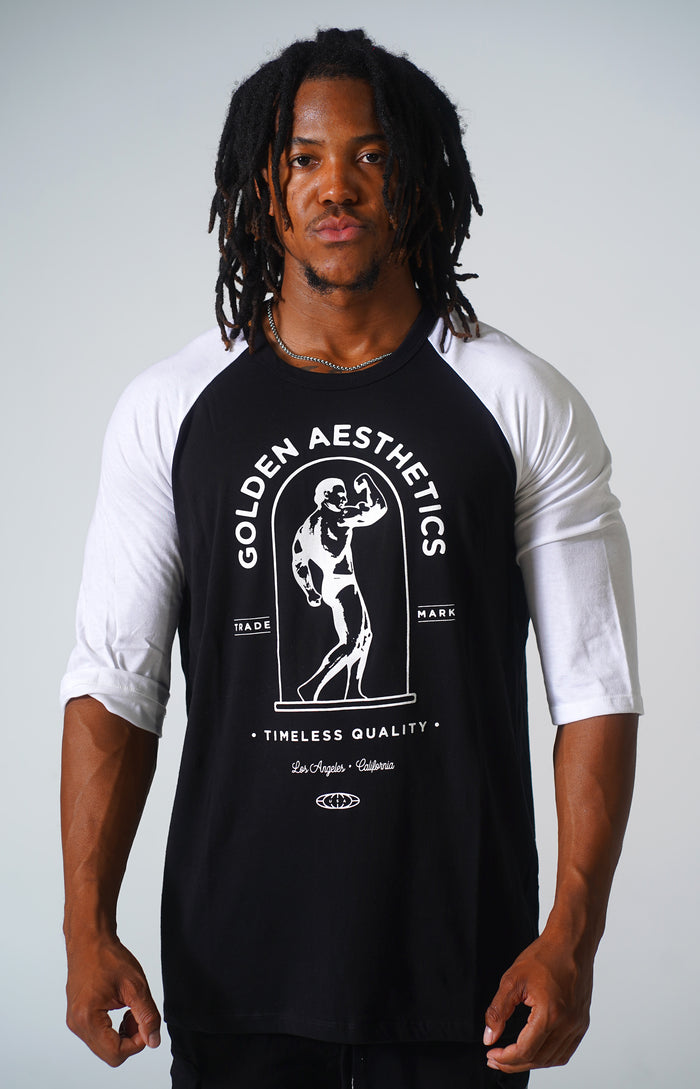 Black / White Classic 3/4 Sleeve
