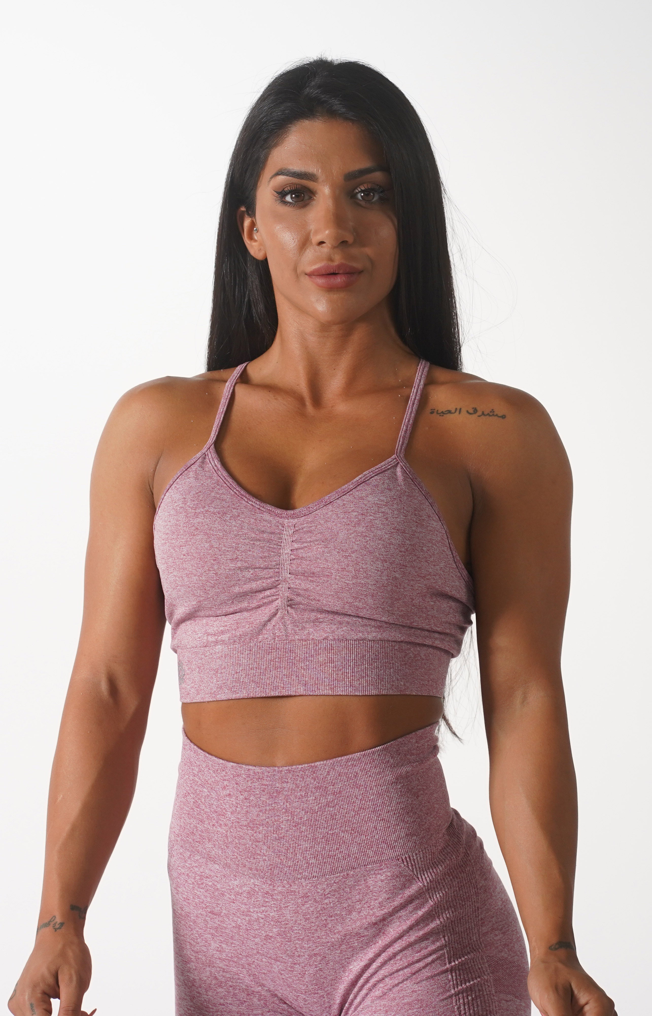 Pink Themeless Sports Bra