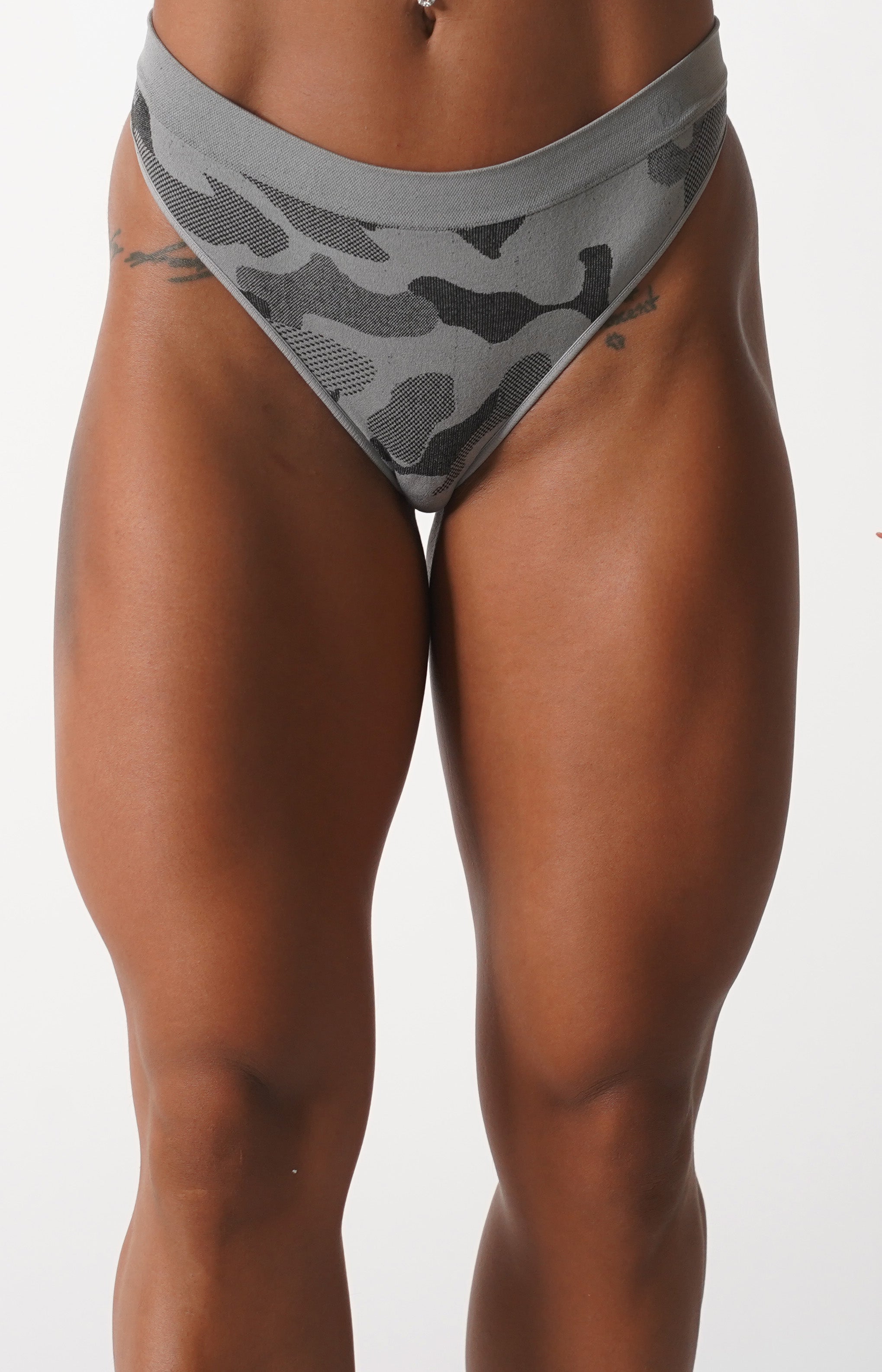 Camo Grey Thong