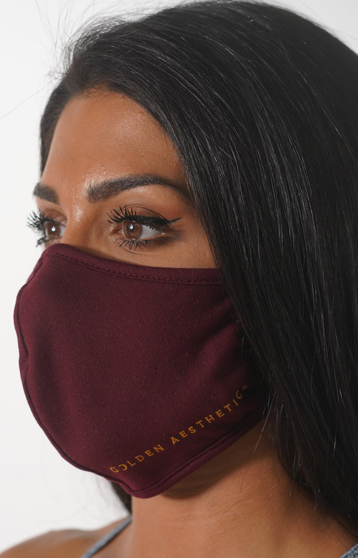 Burgundy Reusable Protective Mask