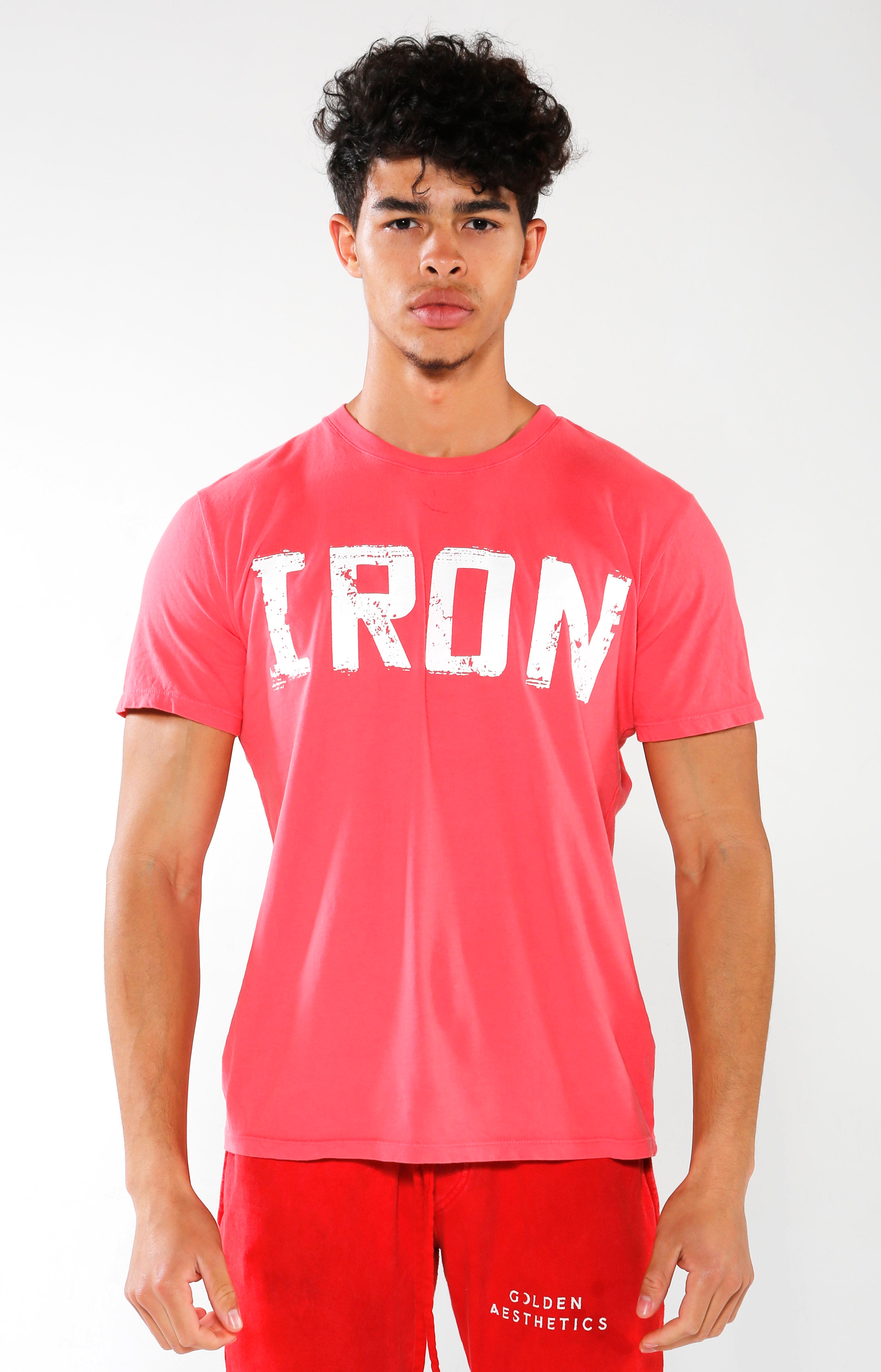 Men's Red IRON T-Shirt | Golden Aesthetics - Golden Aesthetics