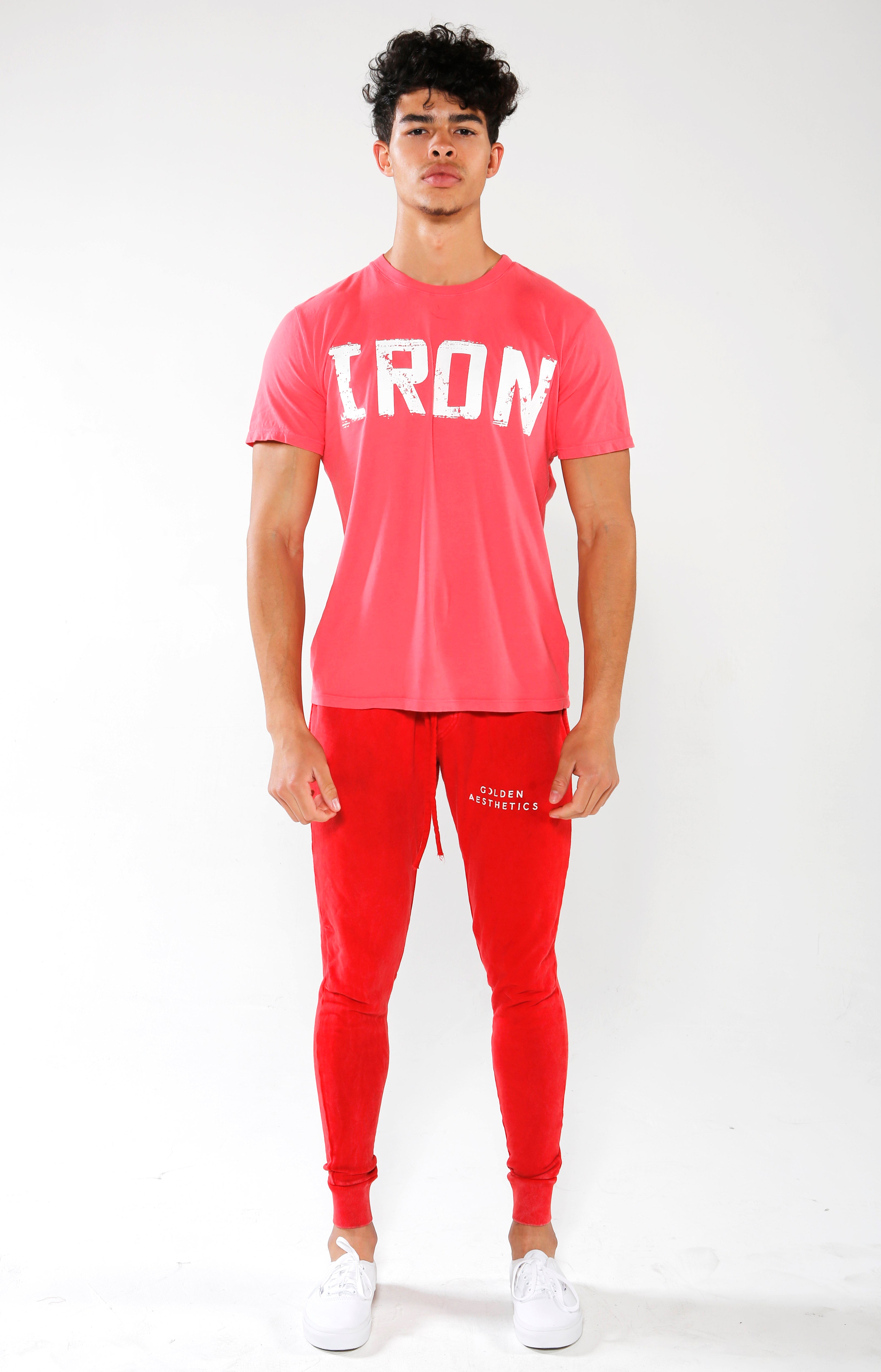 Men's Red IRON T-Shirt | Golden Aesthetics - Golden Aesthetics