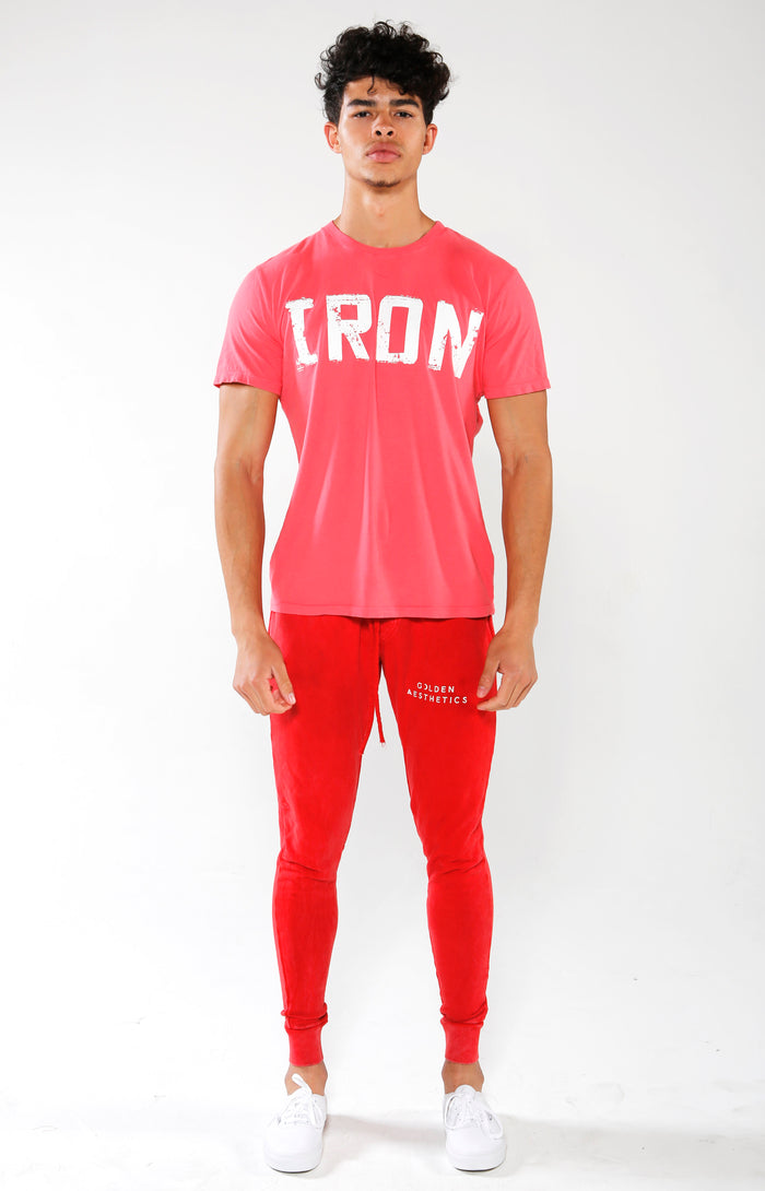 Men's Red IRON T-Shirt | Golden Aesthetics - Golden Aesthetics
