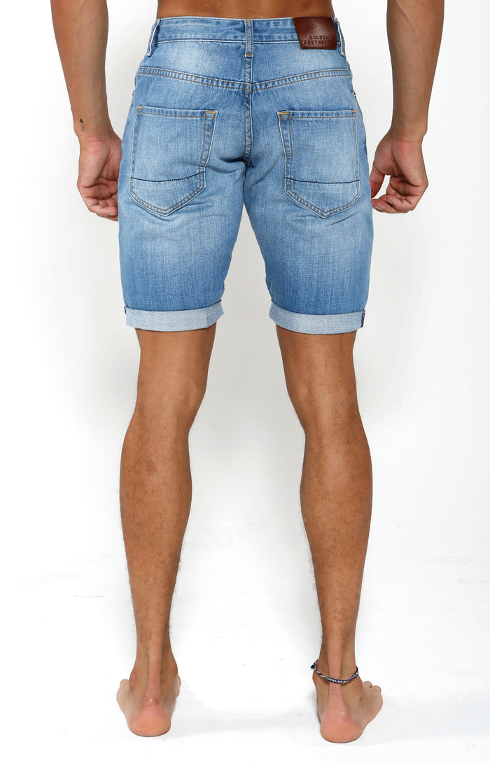 Denim Shorts - Indigo Blue - Golden Aesthetics