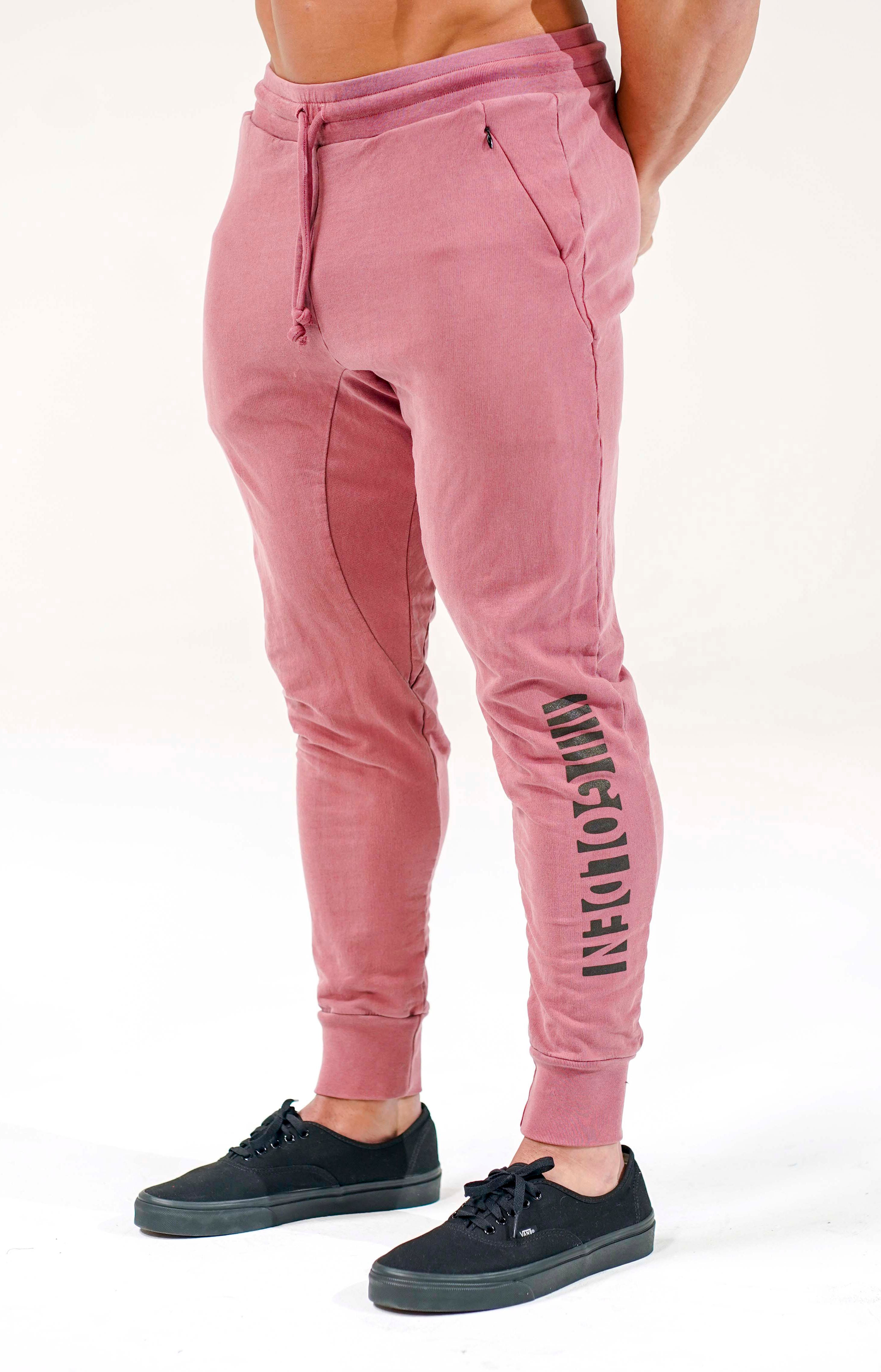 Faded Wine Fitted Joggers
