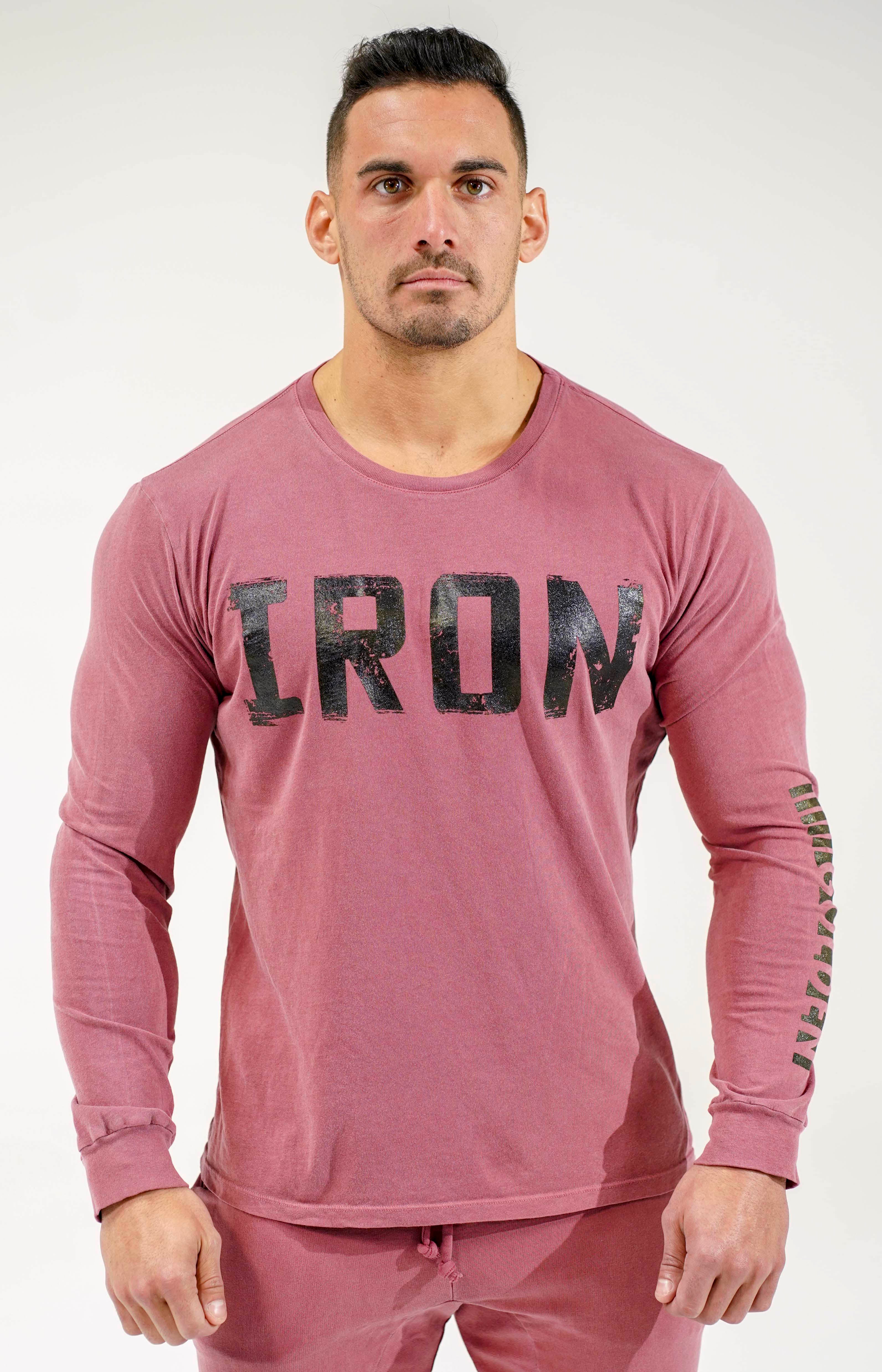 Faded Wine Crew Neck Long Sleeve