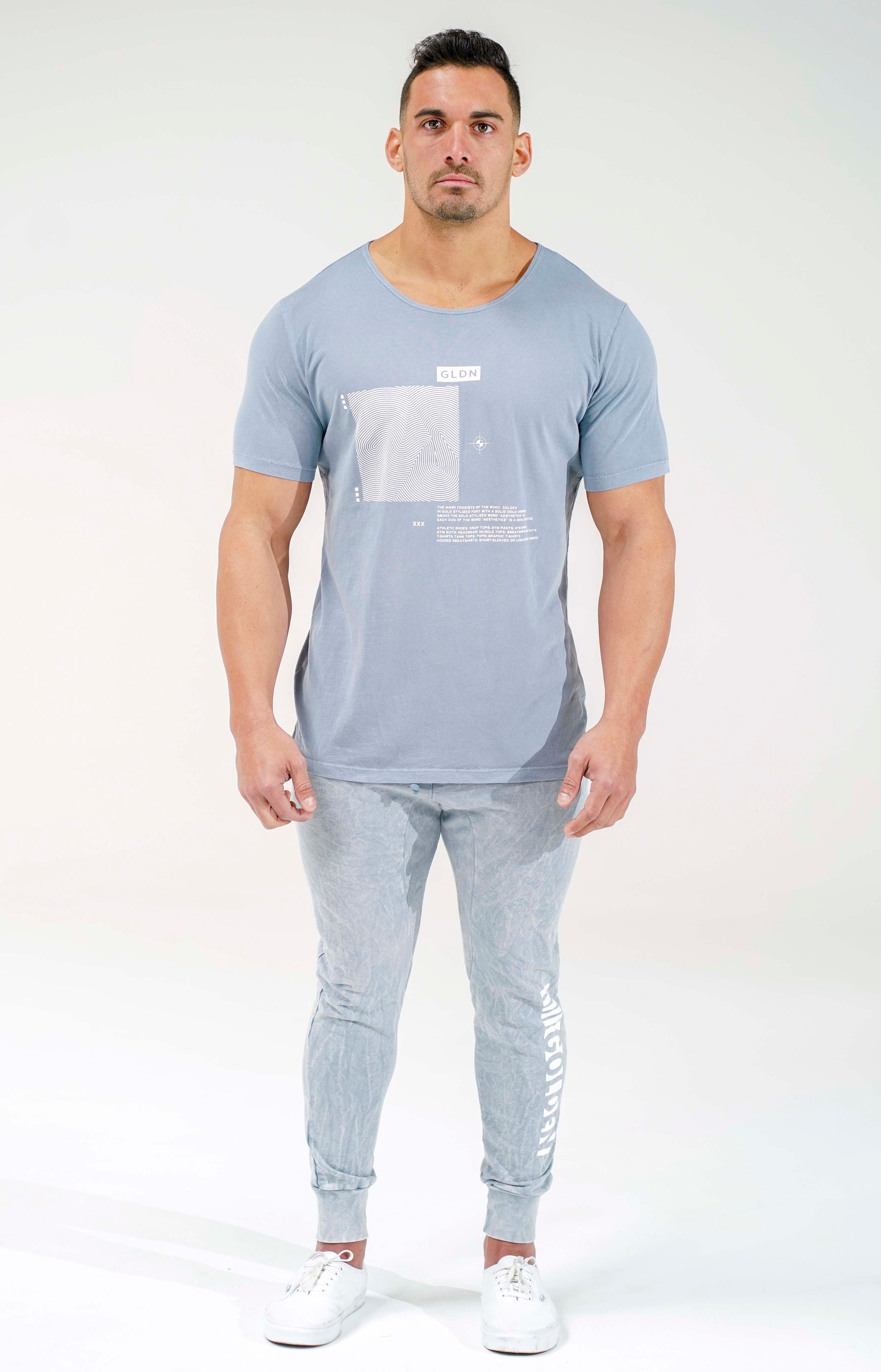 Slate Blue GLDN Scoop Neck T-Shirt