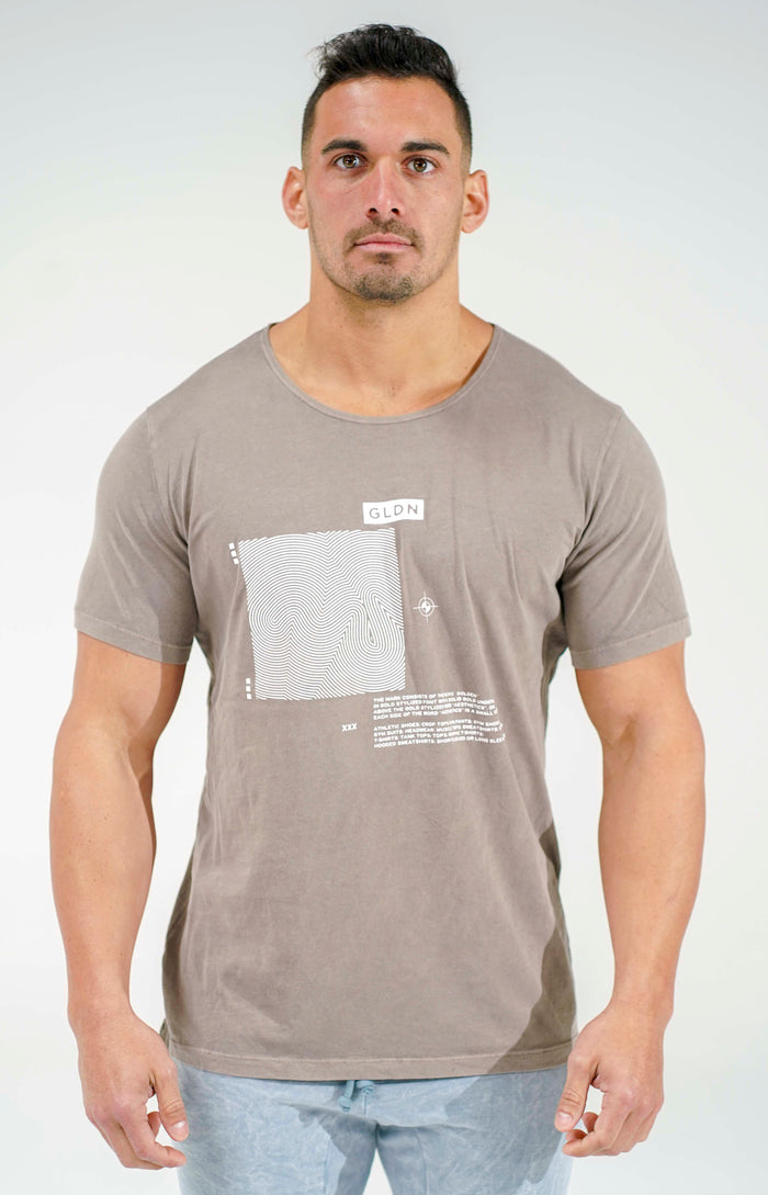 Faded Brown GLDN Scoop Neck T-Shirt