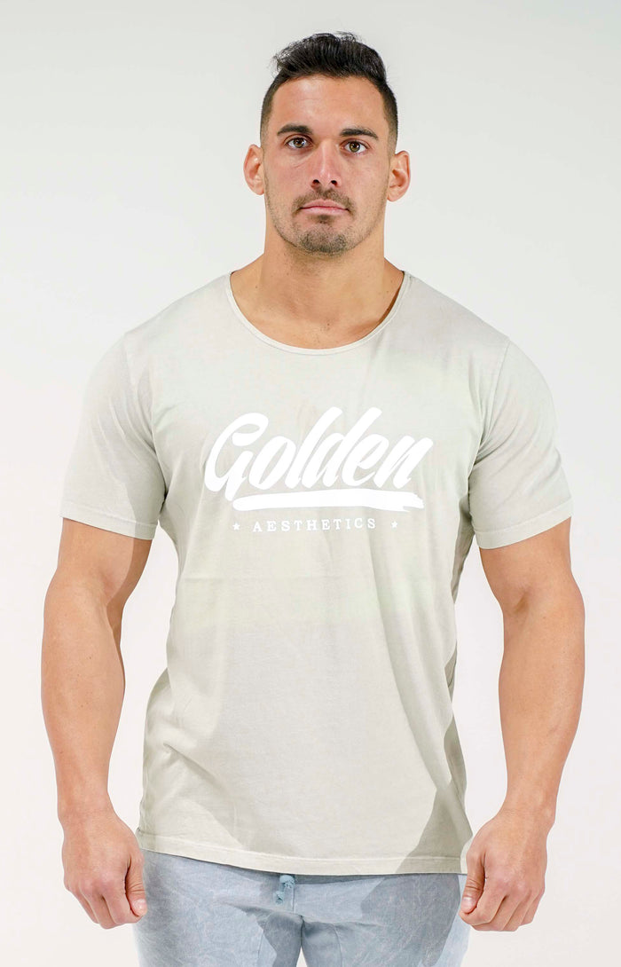 Faded Lime Scoop Neck T-Shirt