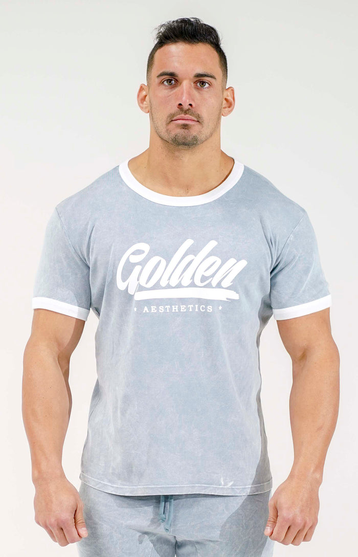 Grey / White Ringer T-Shirt