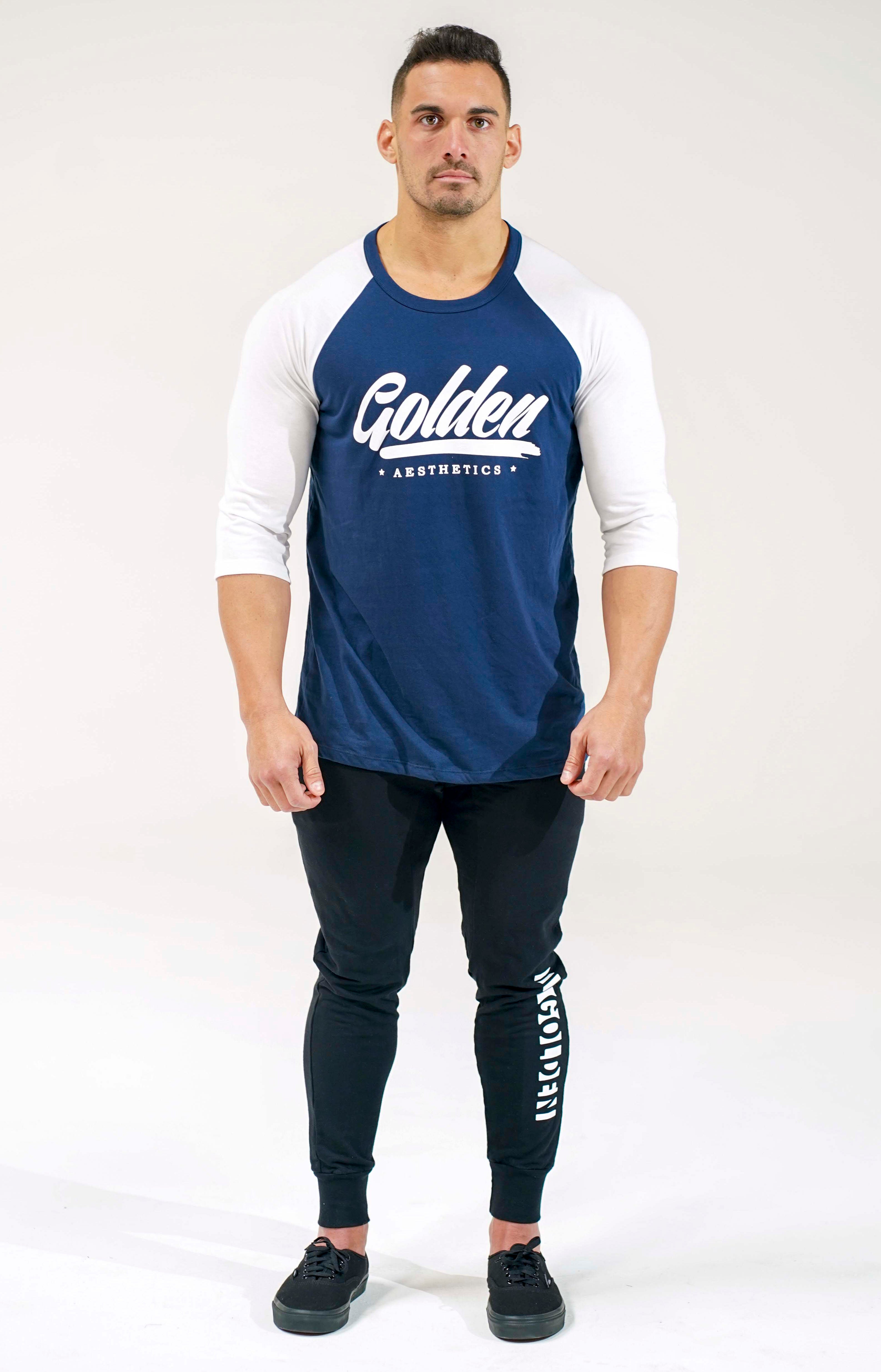 Navy / White Golden 3/4 Sleeve