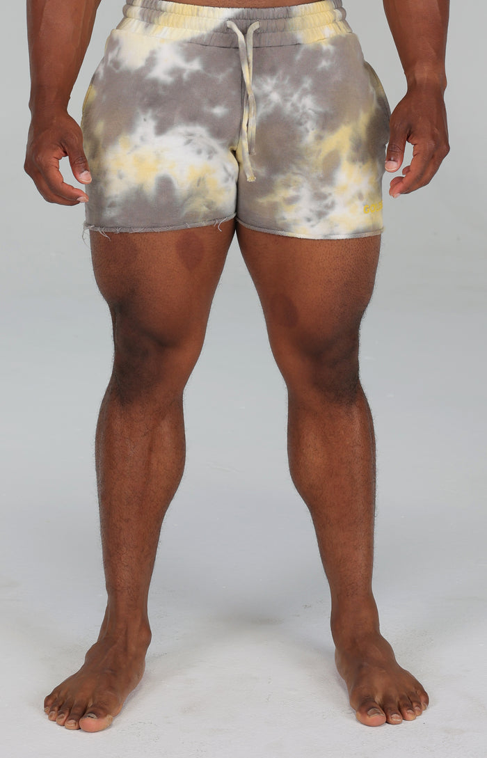 Gold Tie Dye Shorts